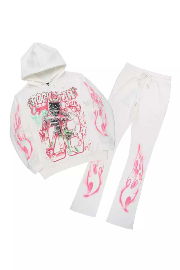 Shop Men’s White Graphic Hoodie