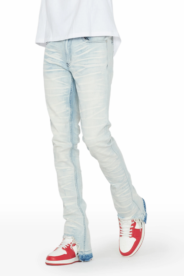 Shop Mens Bleached Denim Jeans 