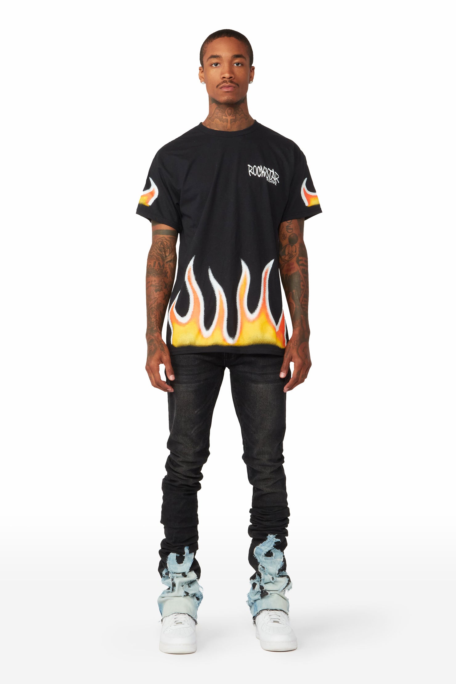 Leporche Black Graphic T-Shirt