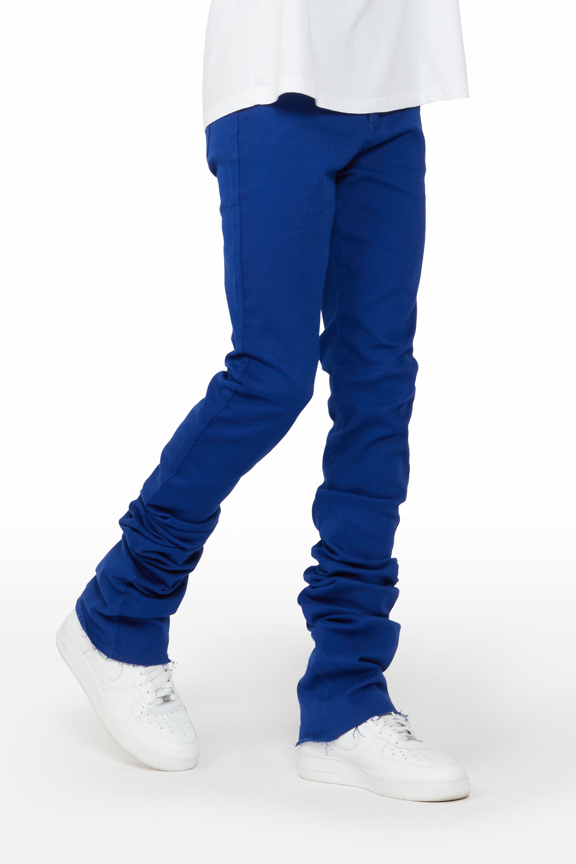 Hanas 2023 Mens Pants Men's Fashion Stretch Dress Pants Slim Fit Plaid Pants  Business Suit Pants Casual Golf Pants Blue L - Walmart.com