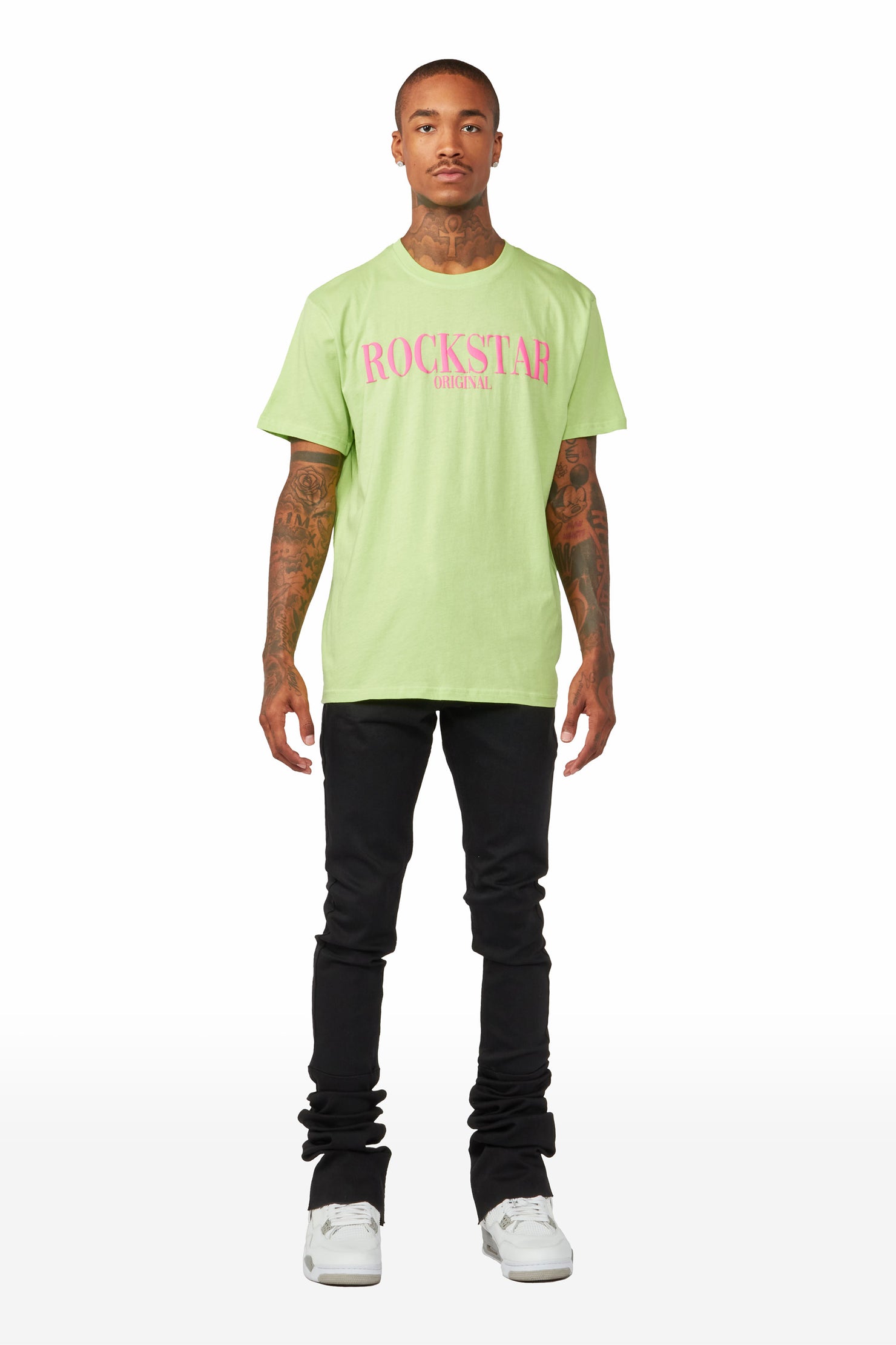 Tavi Lime/Orchid Printed T-Shirt