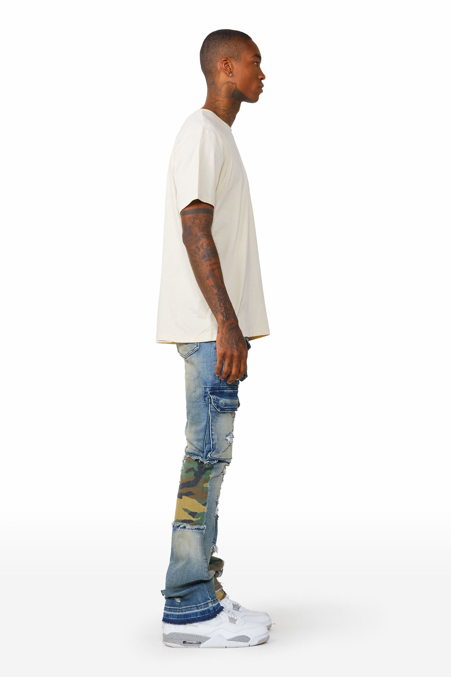 Zeta Blue Stacked Flare Jean