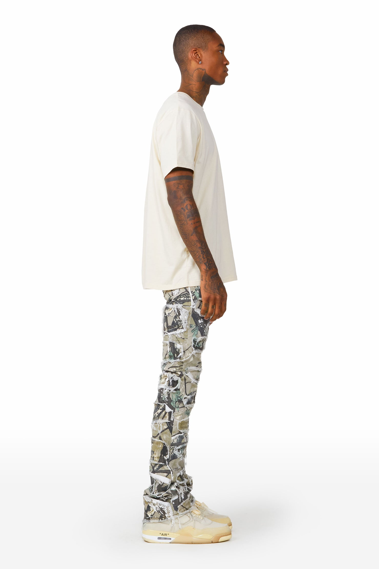 Shake Tree Camo Stacked Flare Jean