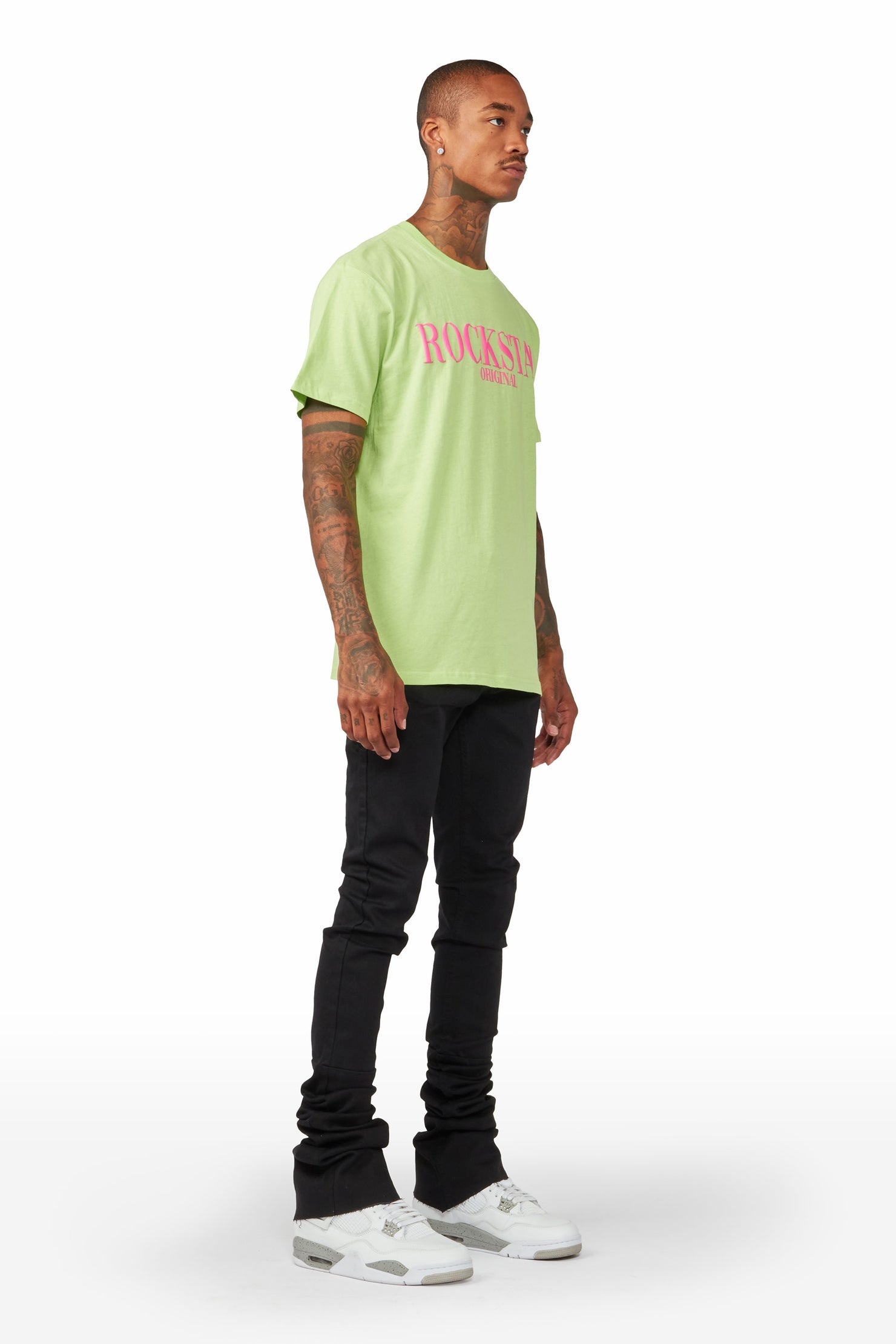 Tavi Lime/Orchid Printed T-Shirt
