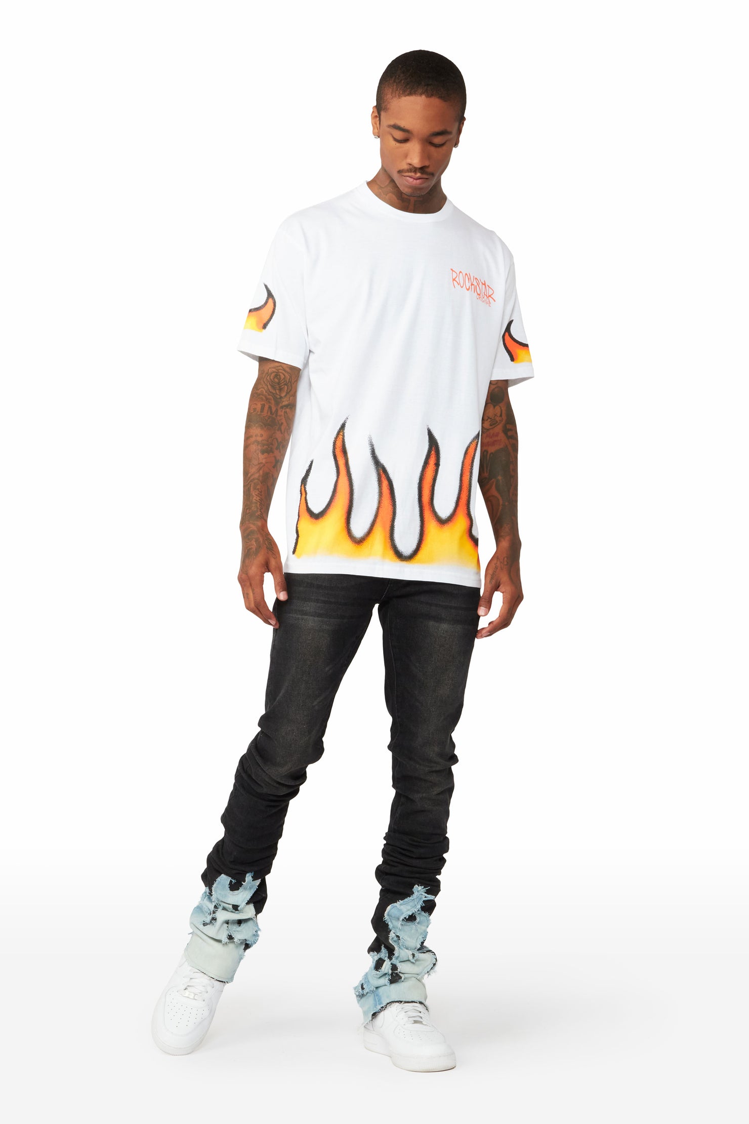 Leporche White Graphic T-Shirt