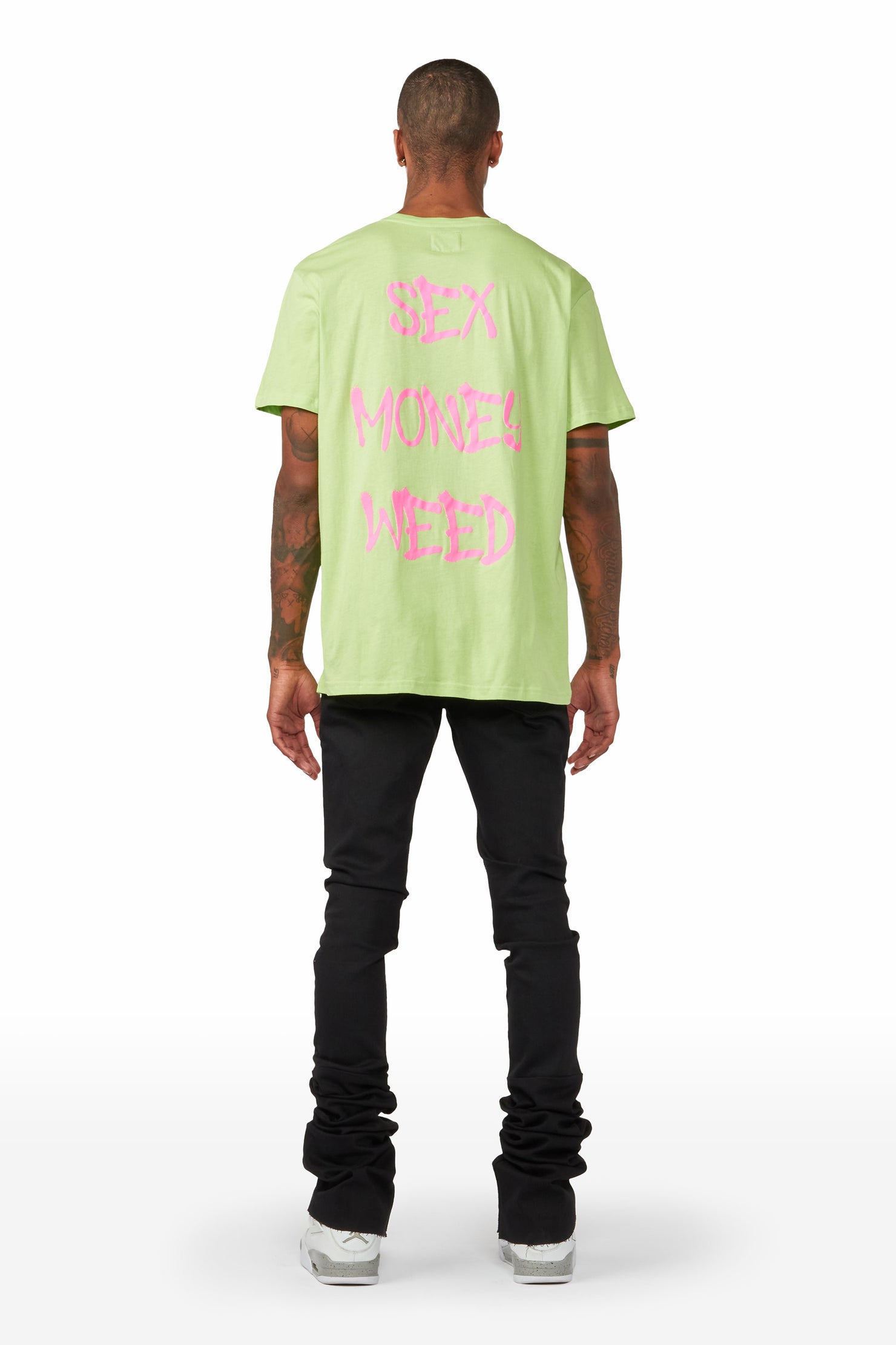 Tavi Lime/Orchid Printed T-Shirt