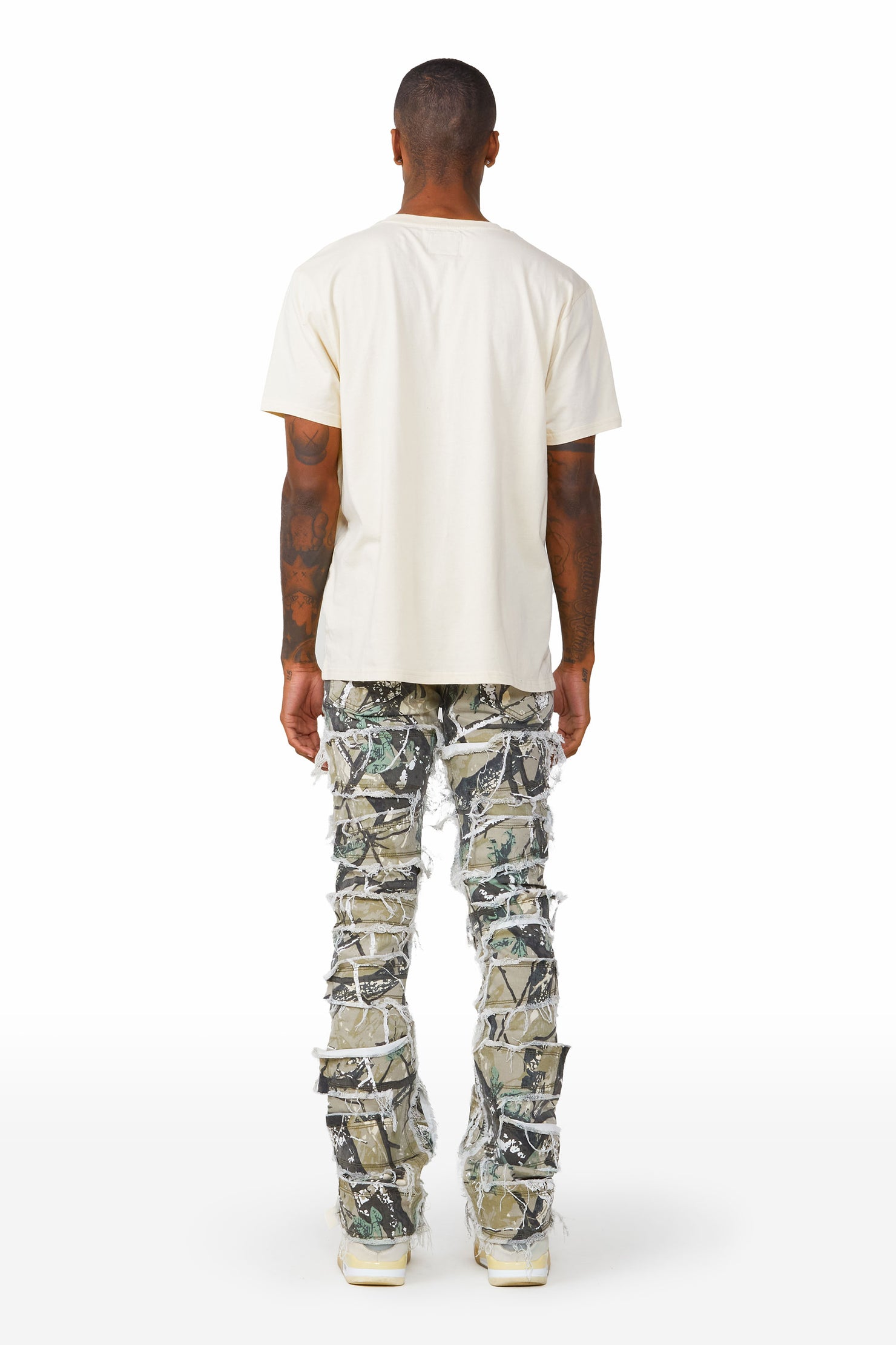 Shake Tree Camo Stacked Flare Jean