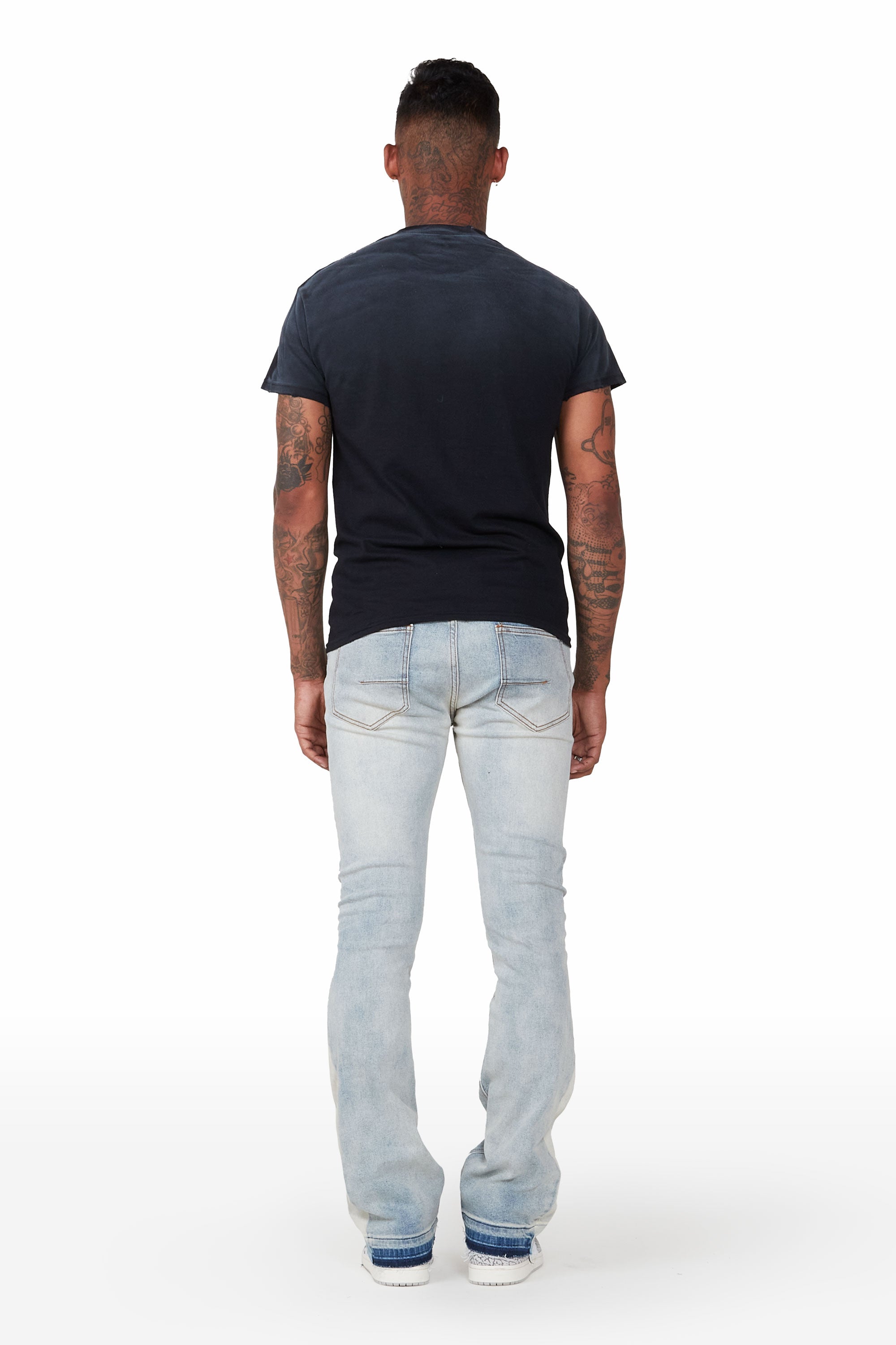 Yael Blue Stacked Flare Jean
