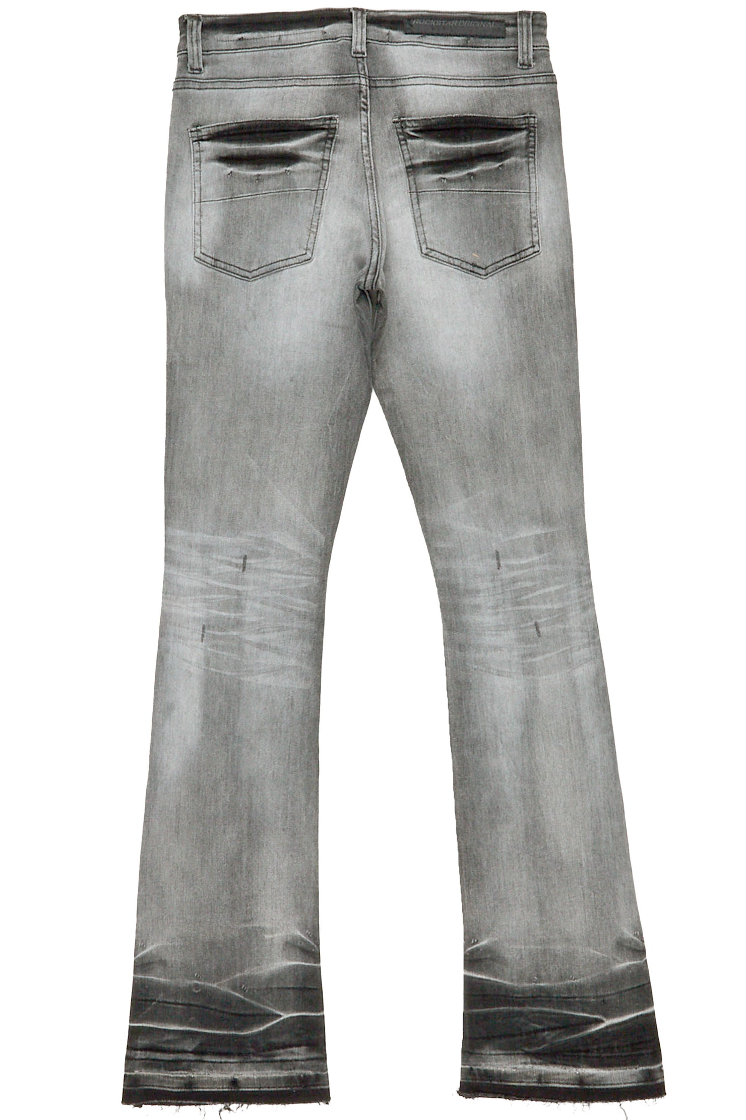 Parq Grey Stacked Flare Jean