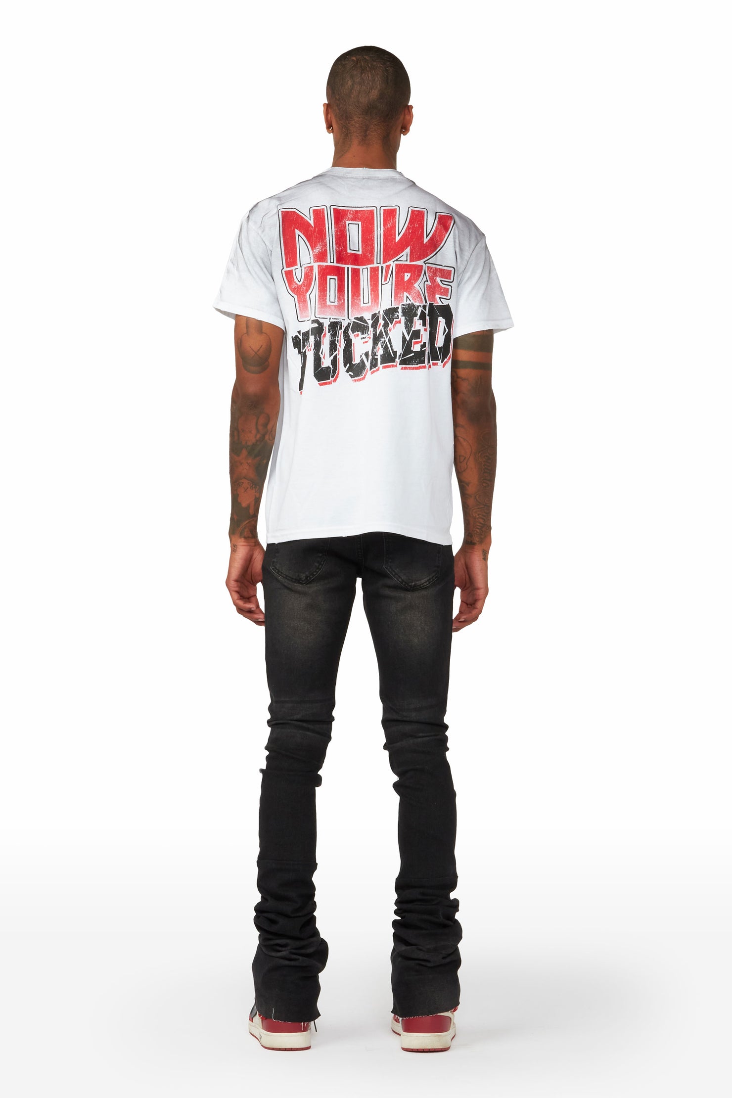 Fuhkt White Graphic T-Shirt