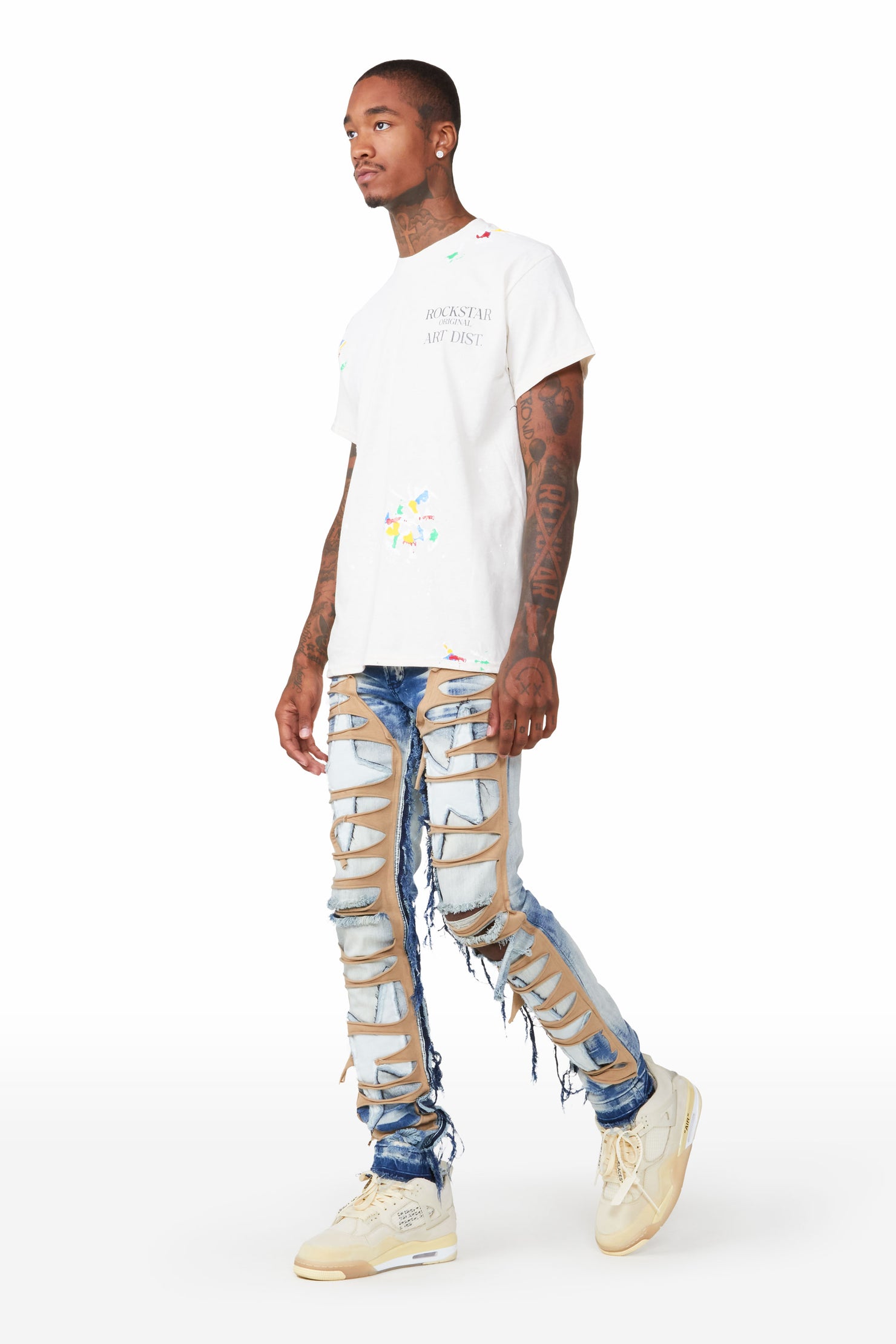 Dontae Blue Patchwork Jean
