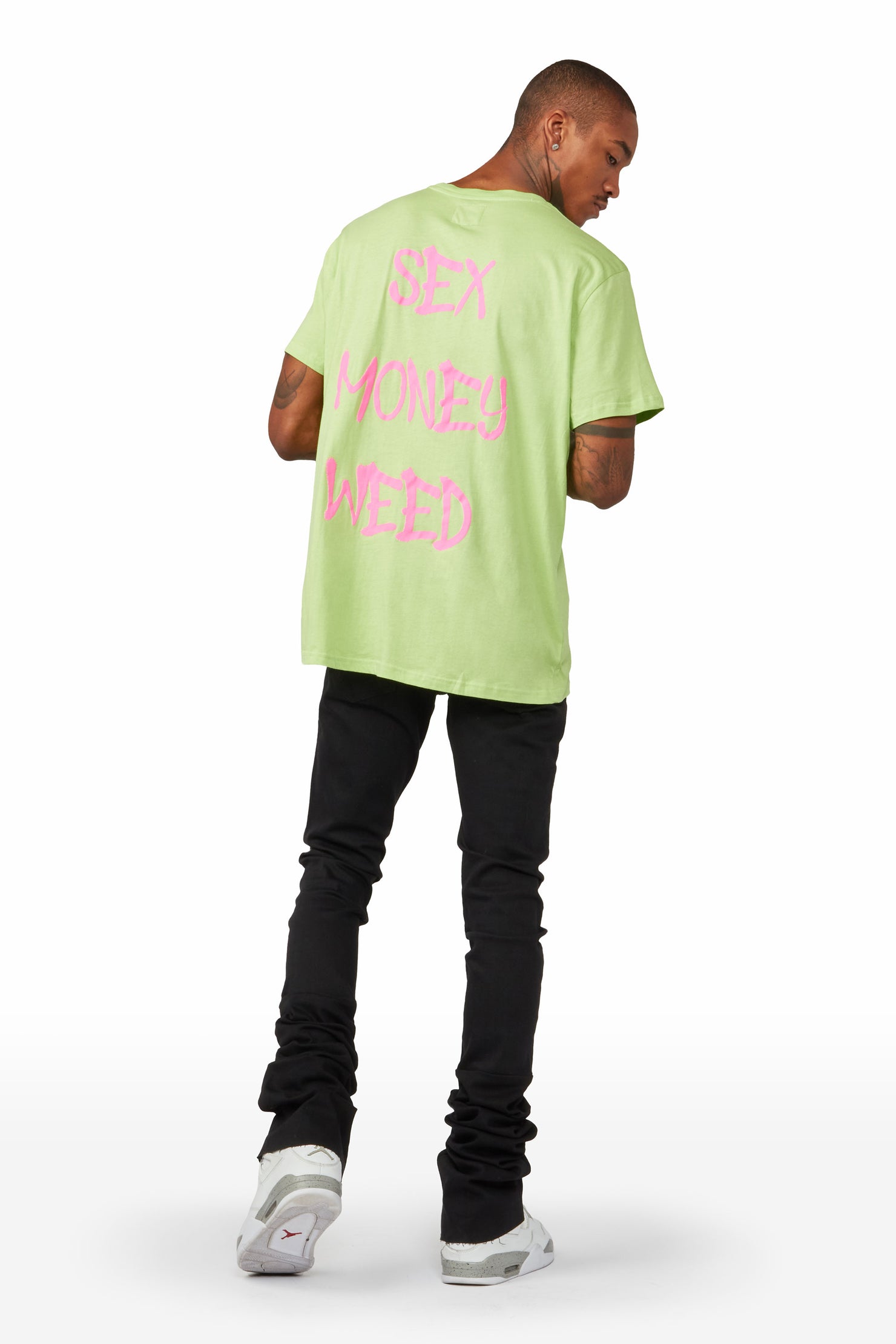 Tavi Lime/Orchid Printed T-Shirt