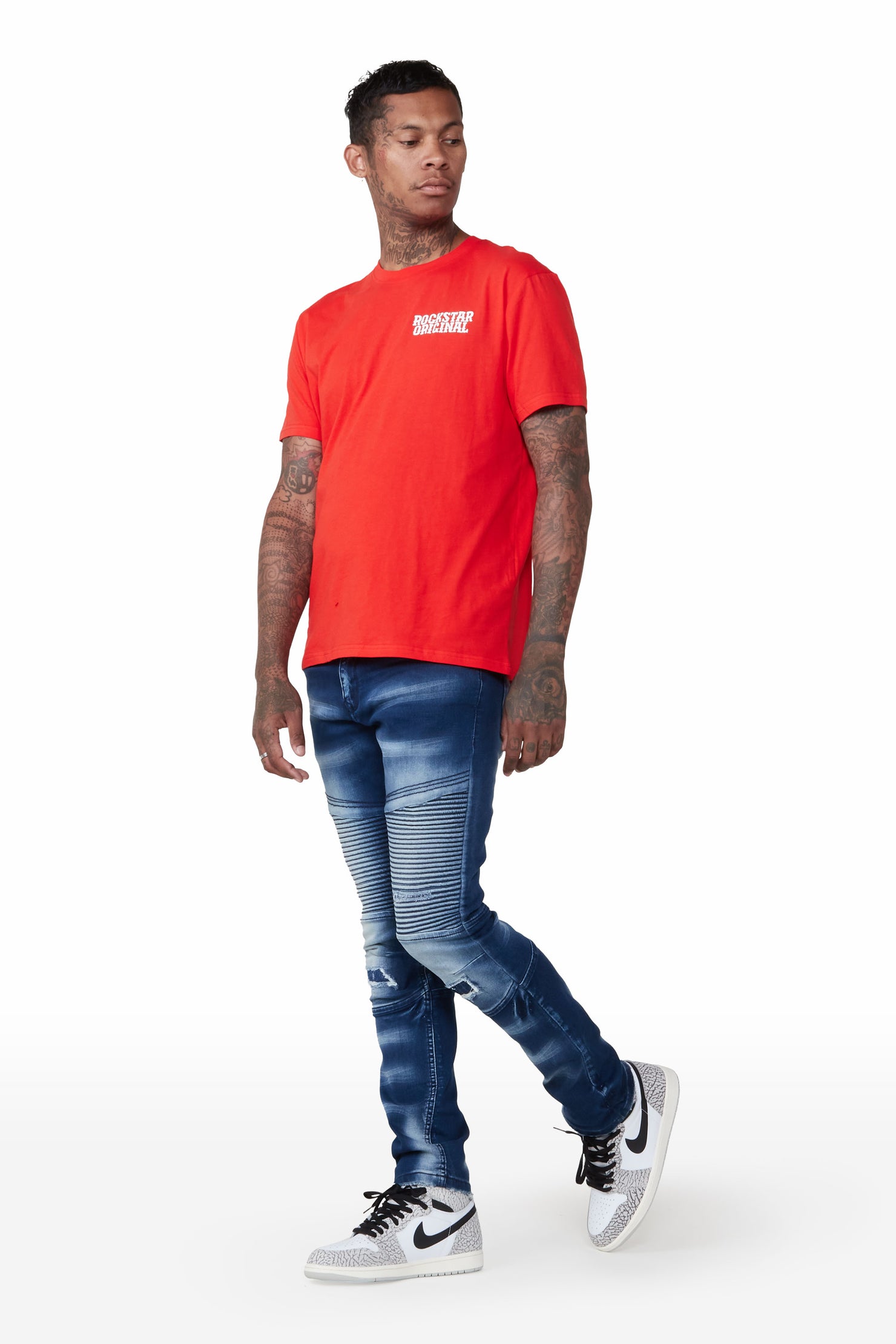 Nathaniel Blue Biker Slim Fit Jean