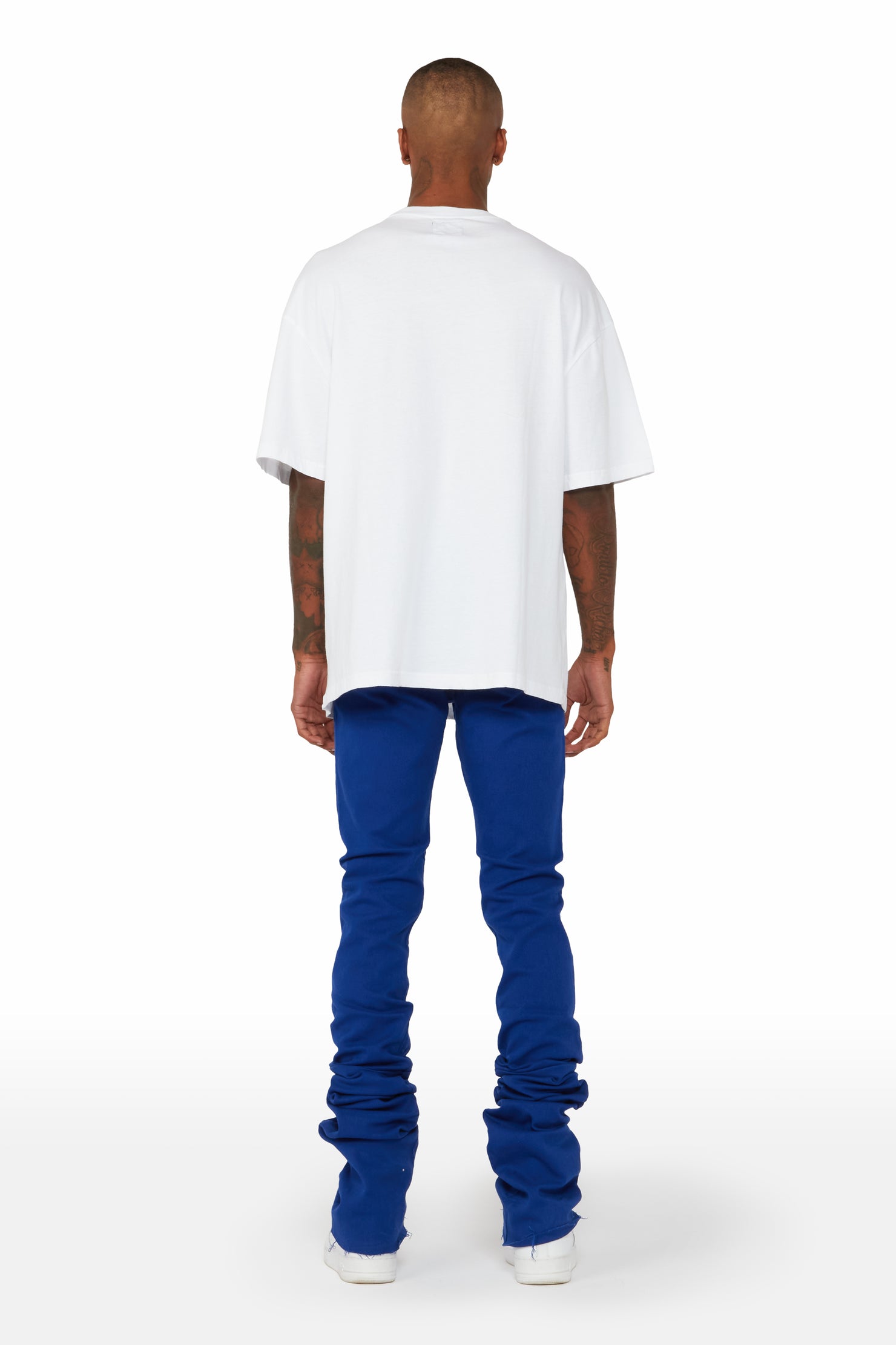 Faith Royal Blue Super Stacked Flare Jean