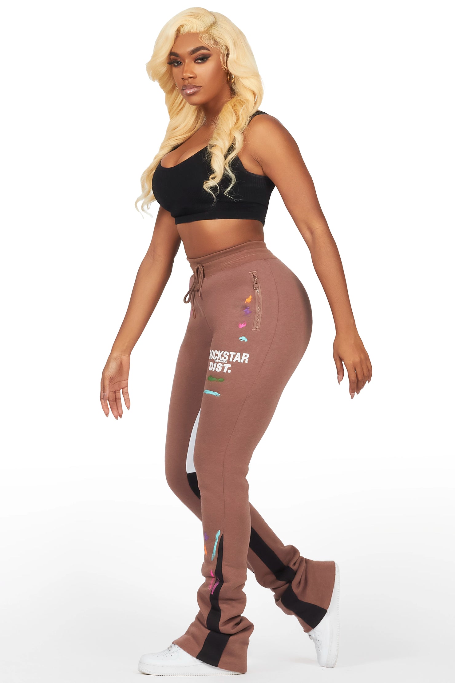 Karenthia Mocha Stacked Flare Pant