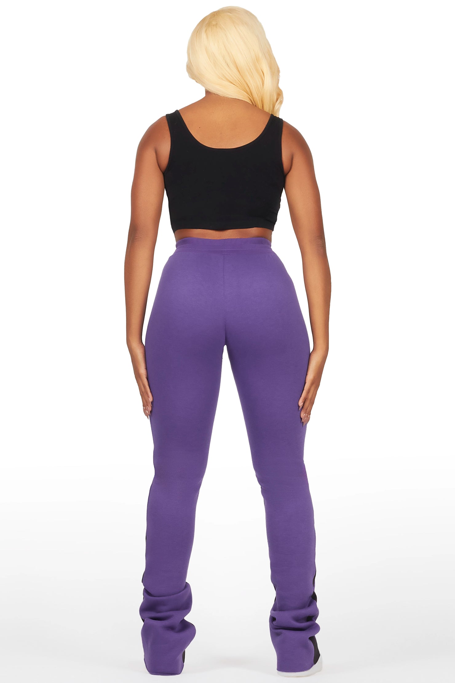 Karenthia Purple Stacked Track Pant