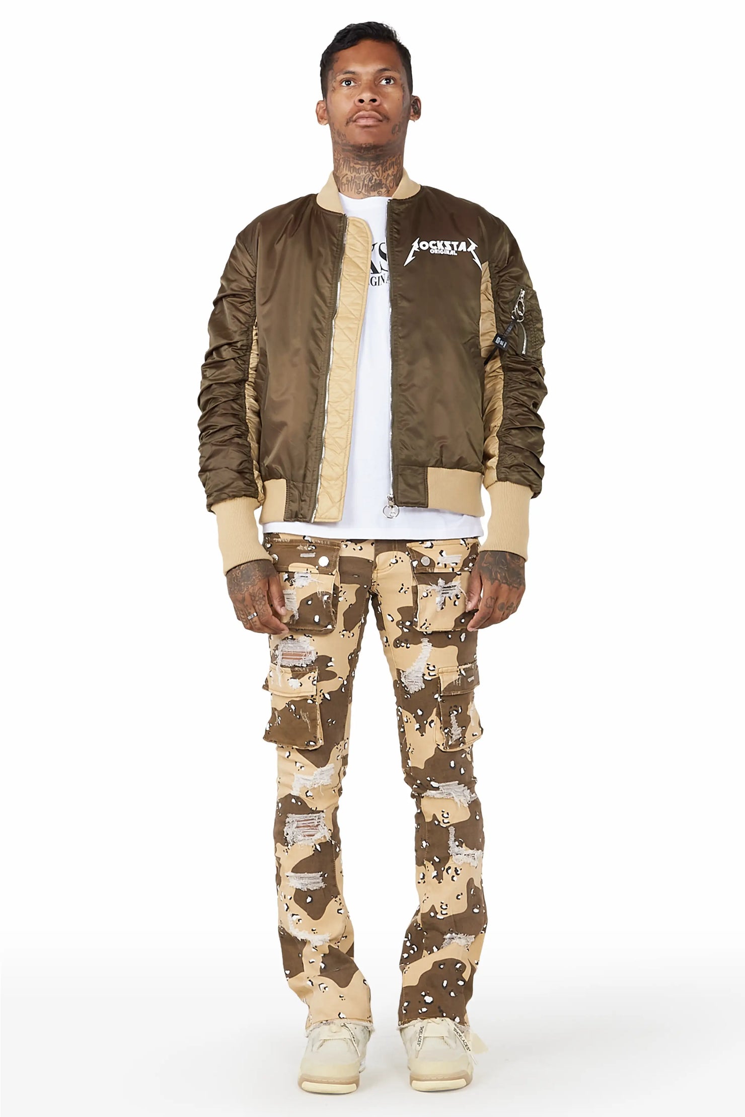 Kavita Olive/Khaki Bomber Jacket