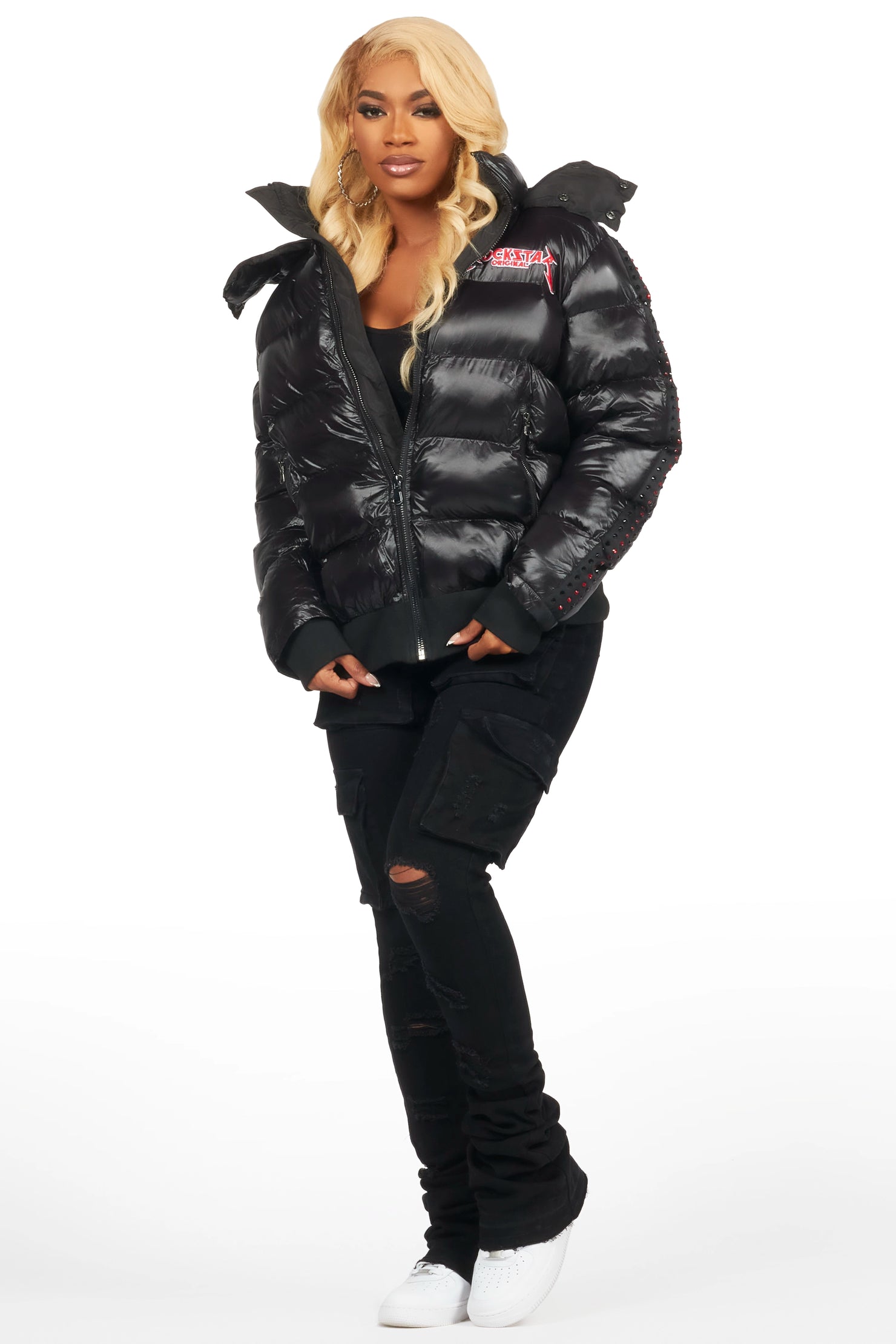 Banklee Black Puffer Jacket