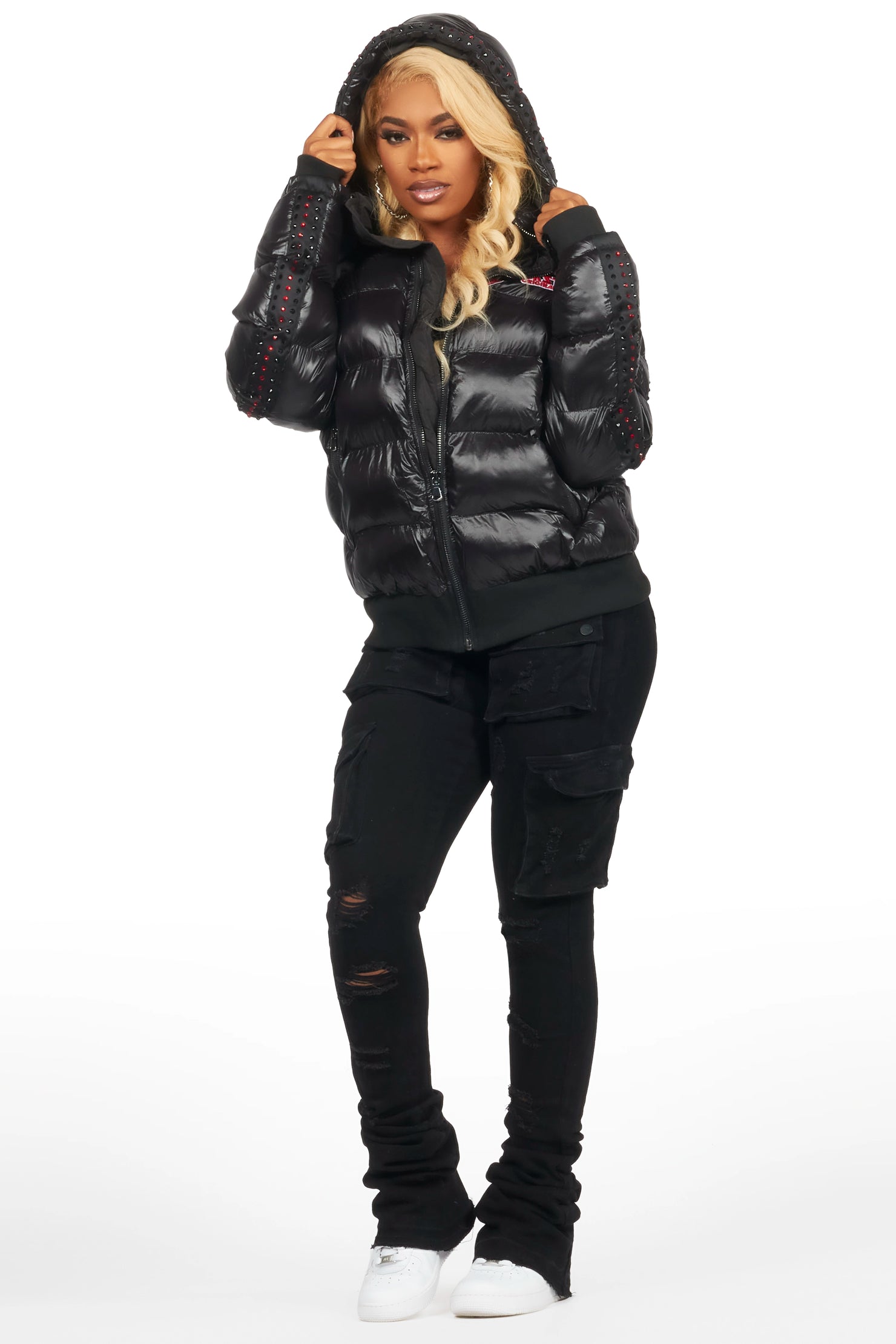 Banklee Black Puffer Jacket