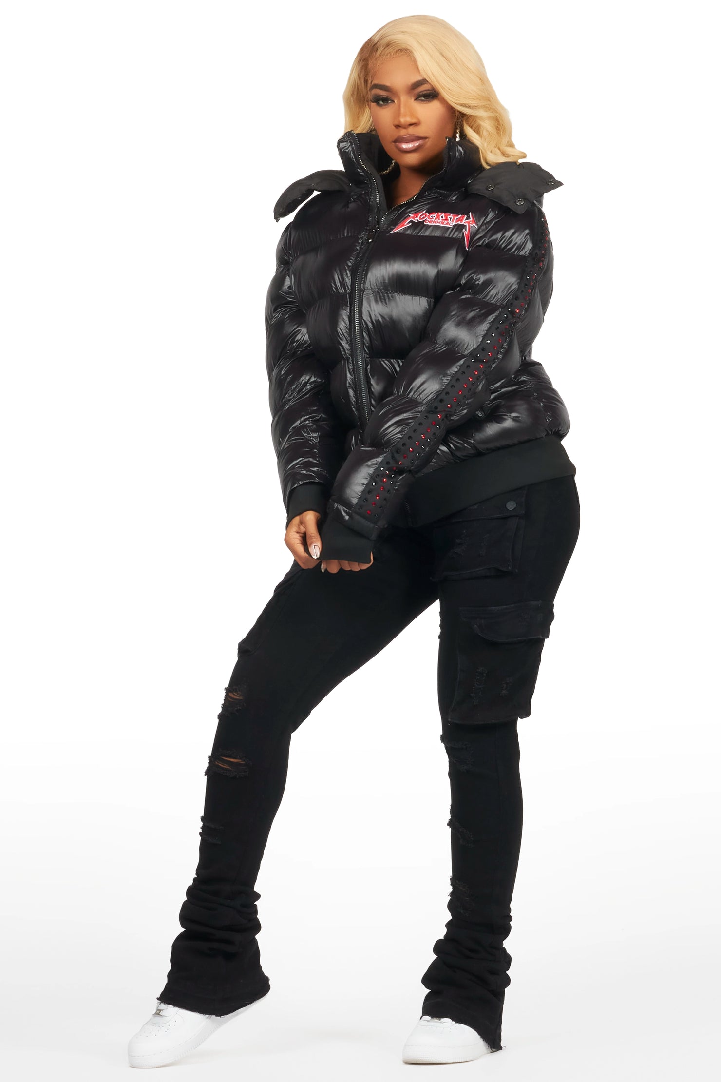 Banklee Black Puffer Jacket