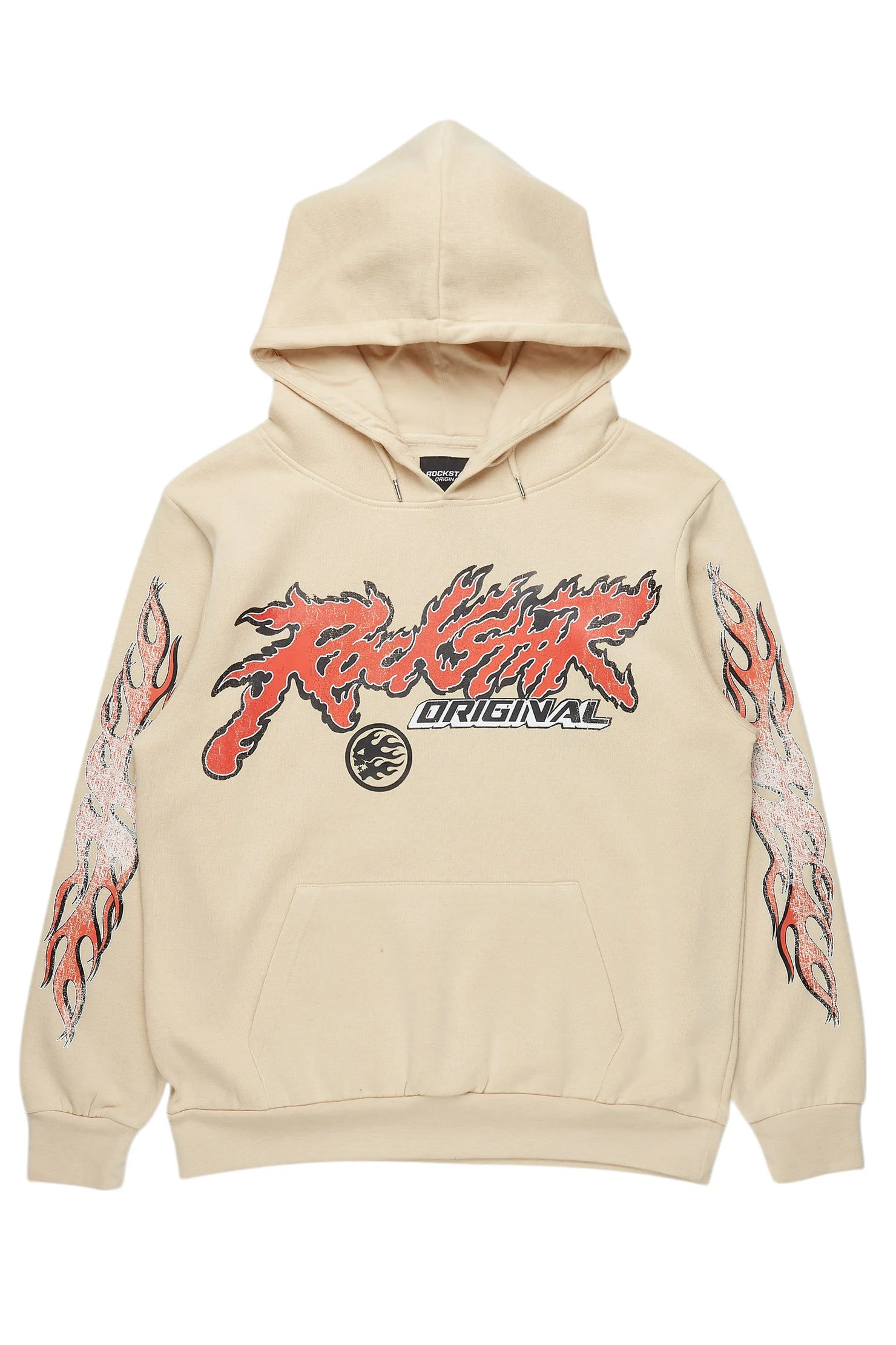 Yash Beige Graphic Hoodie