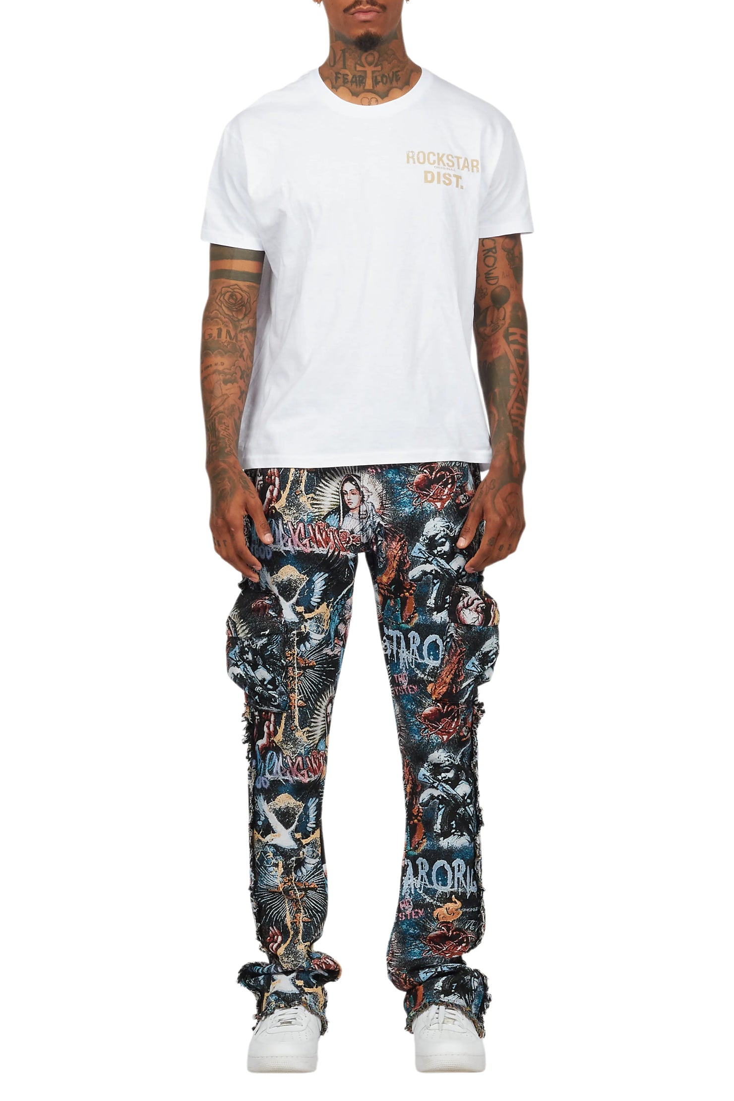 Dalai Multi Stacked Tapestry Flare Jean