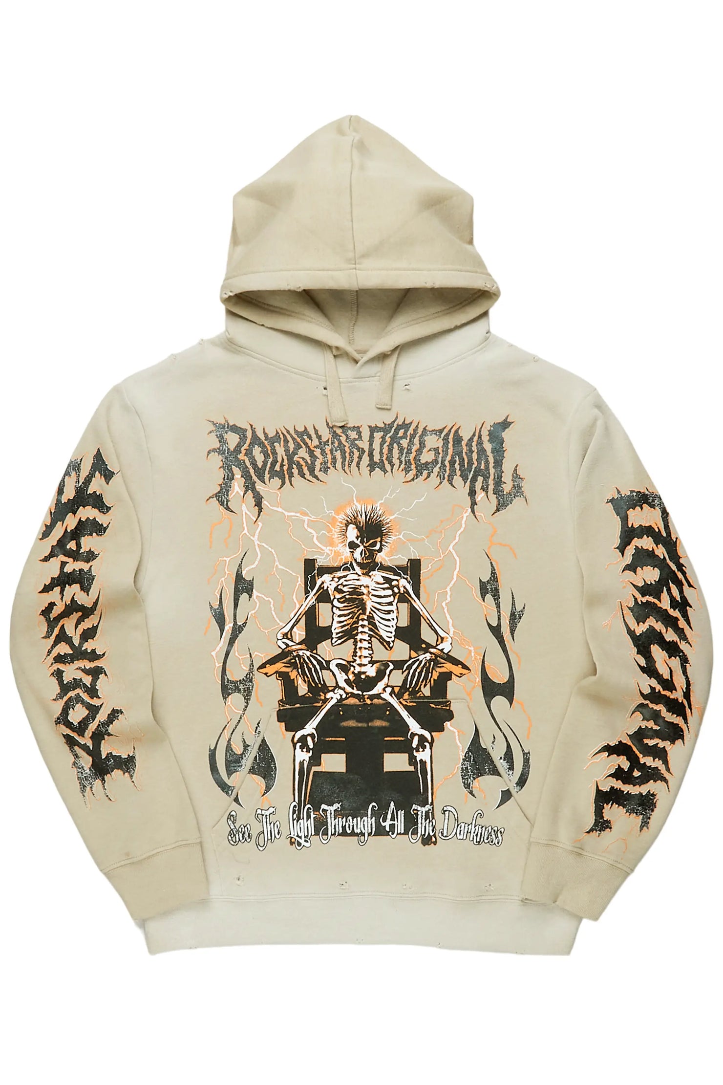 Deathrow Beige Graphic Hoodie