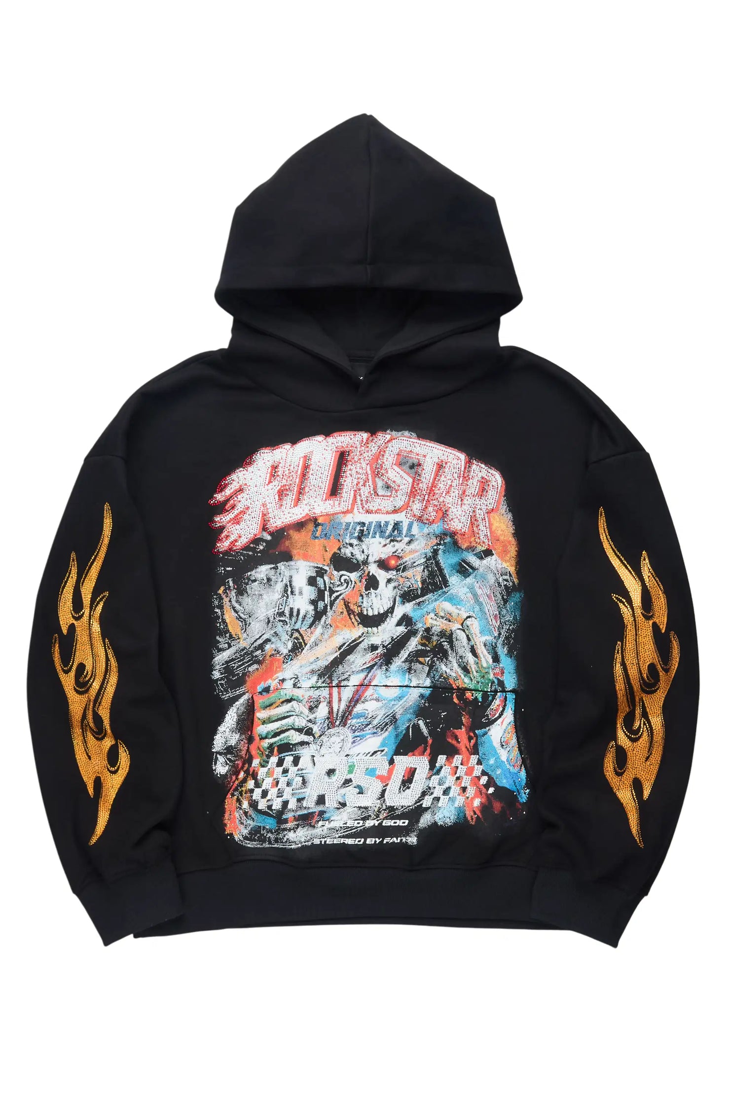 Blaek Black Rhinestone Oversized Hoodie