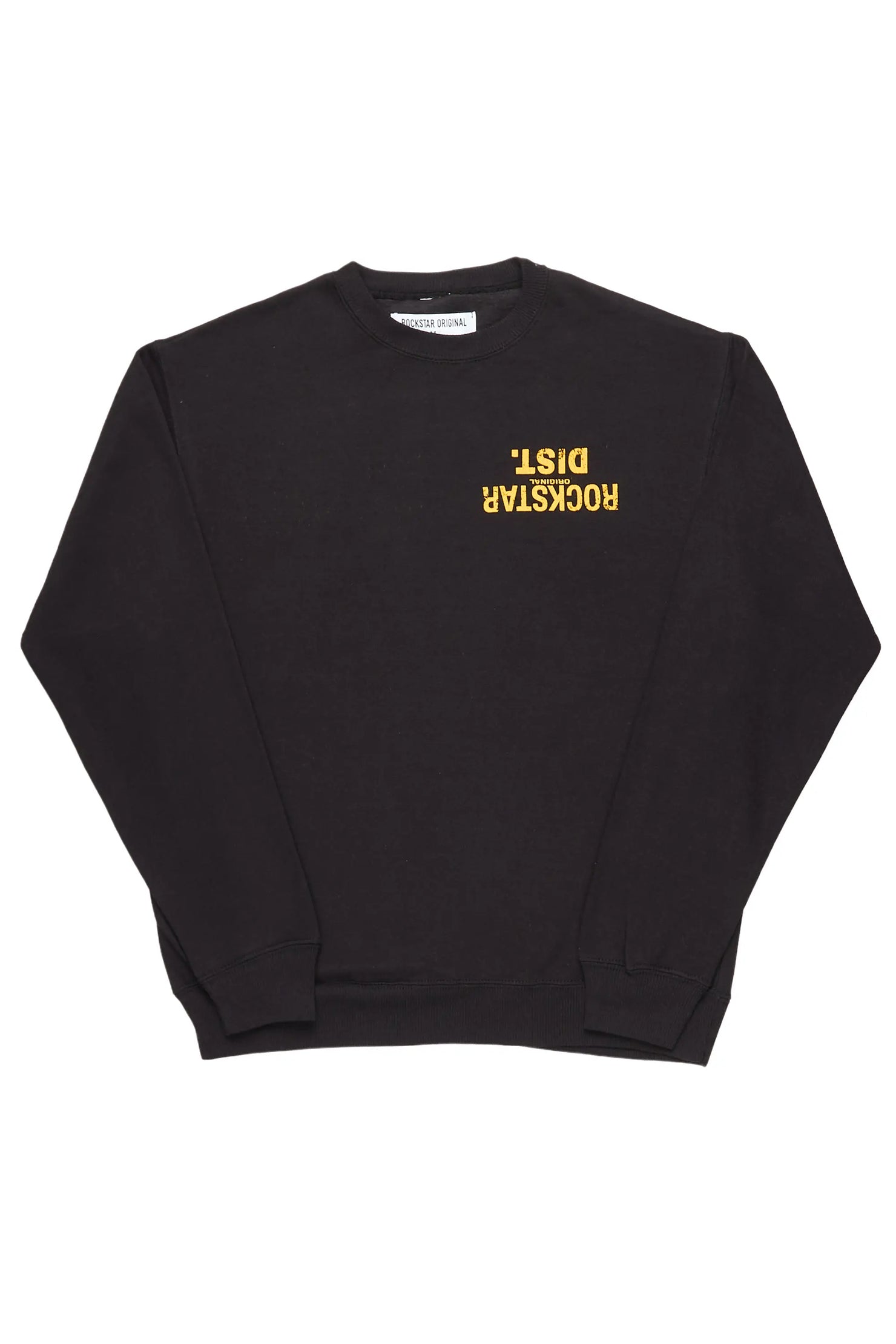 Dist. Town Black/Yellow Graphic Crewneck