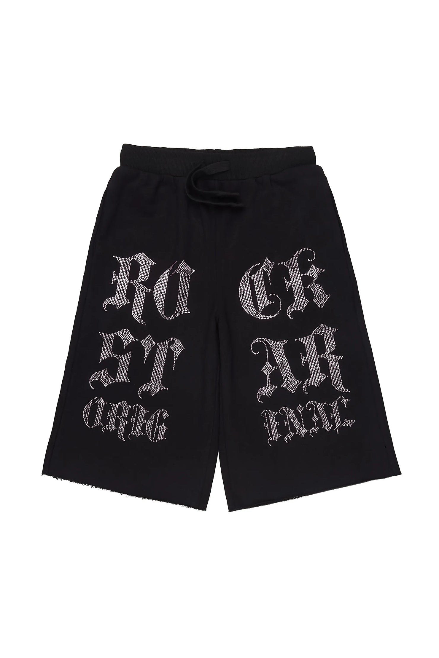Boys Teiario Black Rhinestone Track Short
