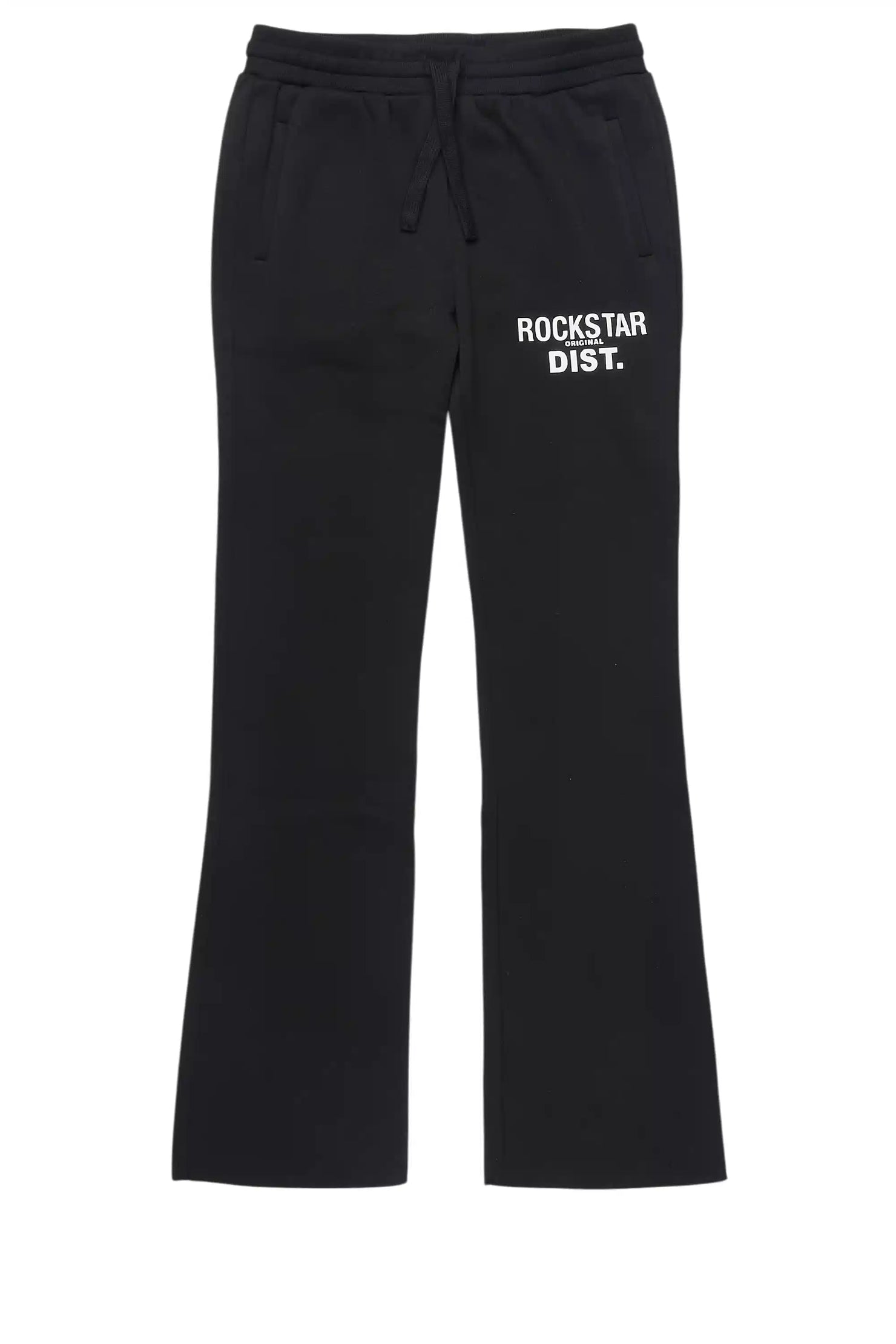 Girls Juliana Black Stacked Flare Pant