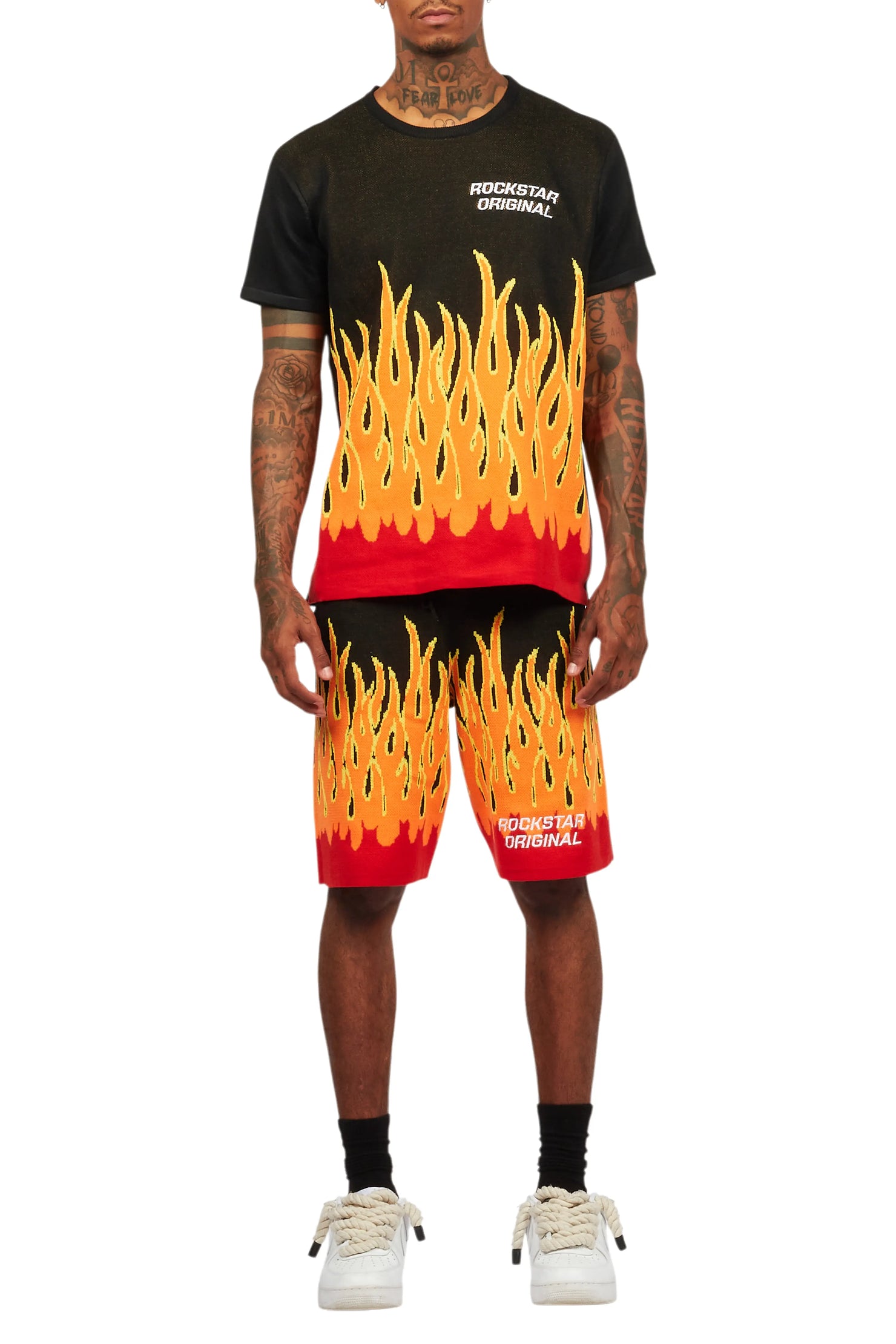 Roeland Black Flame Short Set