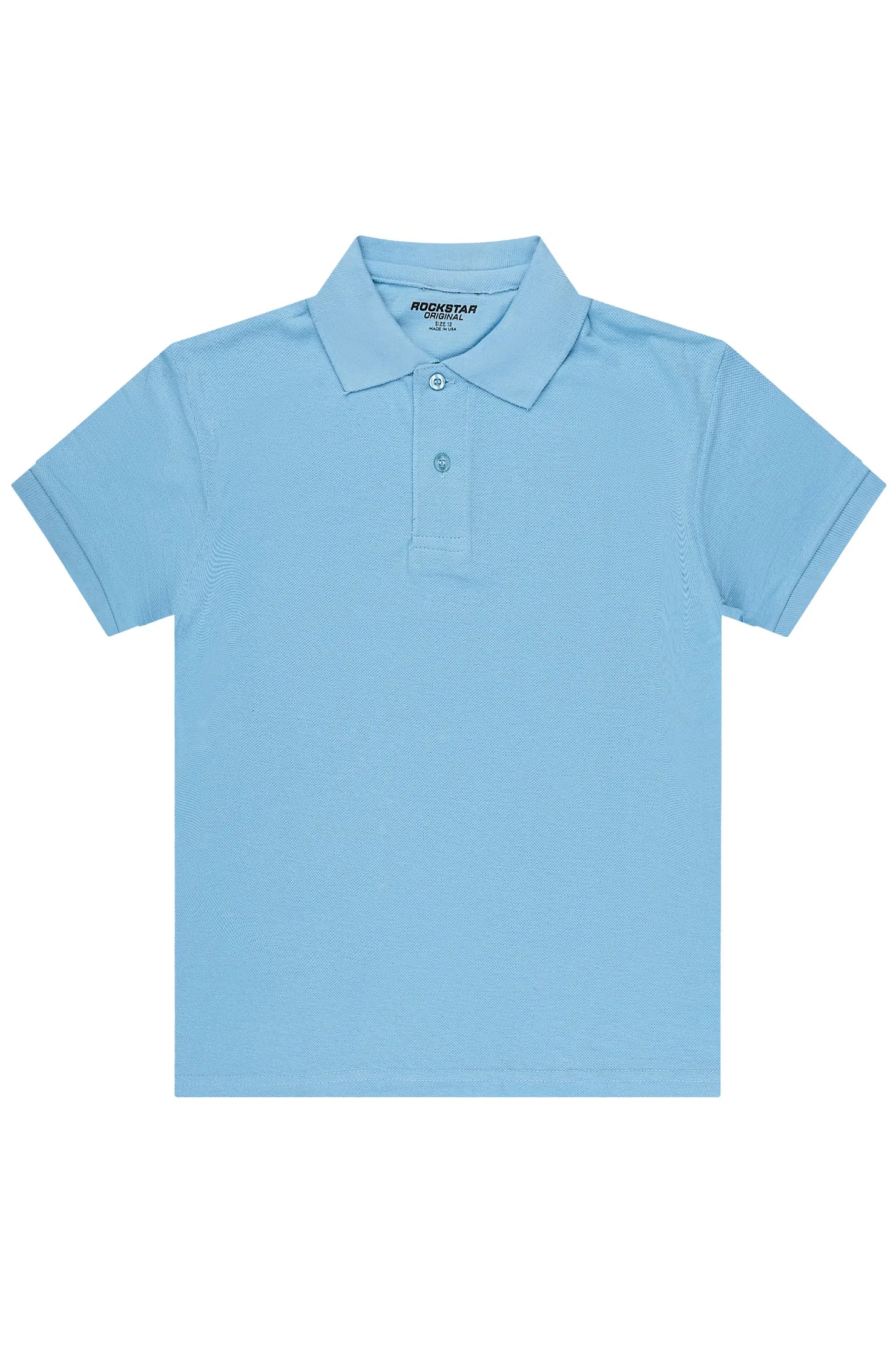 Boys Romeo Light Blue Grey Polo