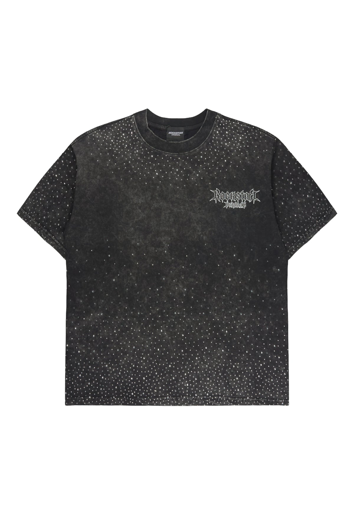 Twinkle Black Rhinestone Oversized Graphic T-Shirt