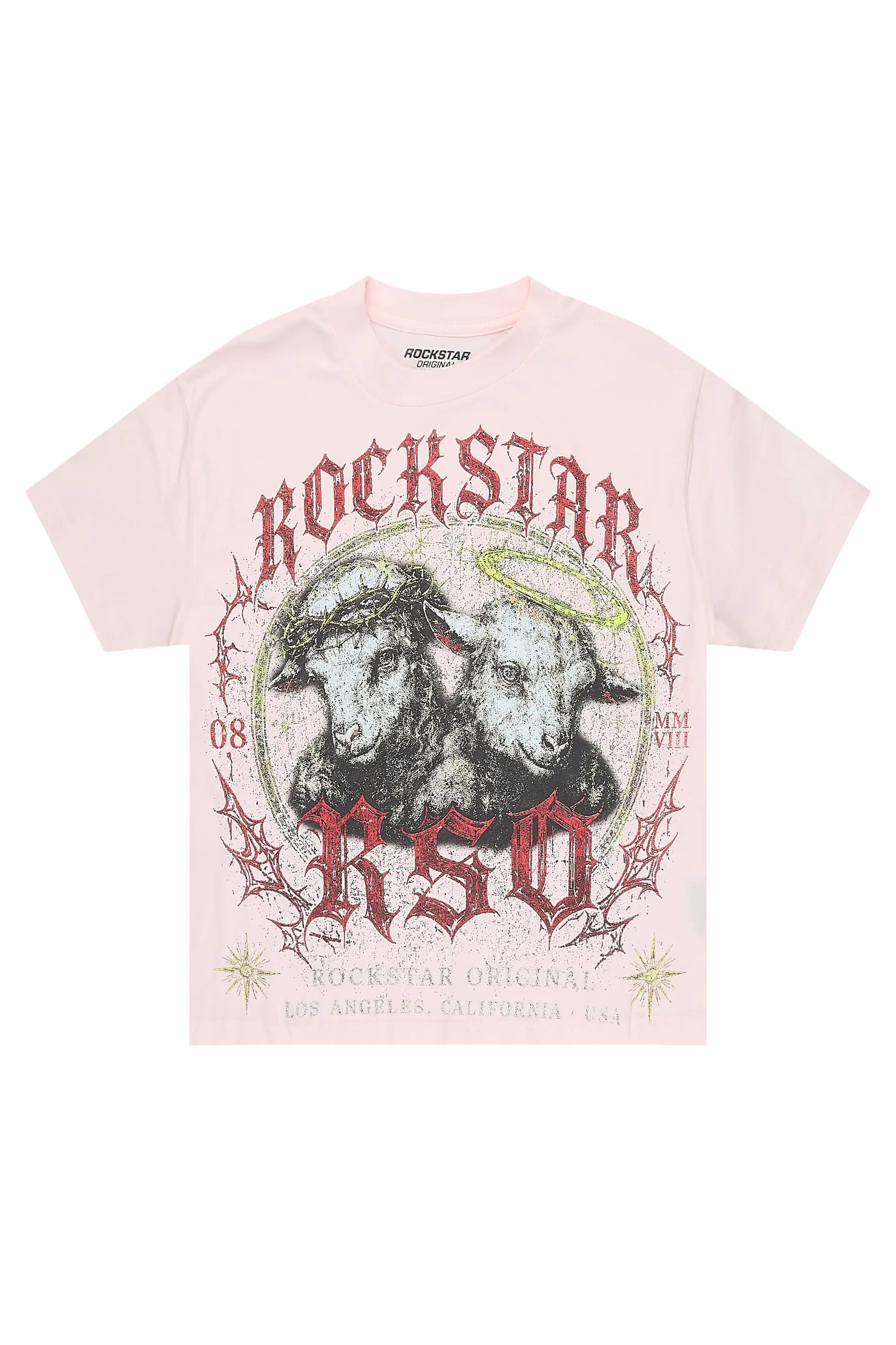 Girls Dezz Light Pink Graphic T-Shirt