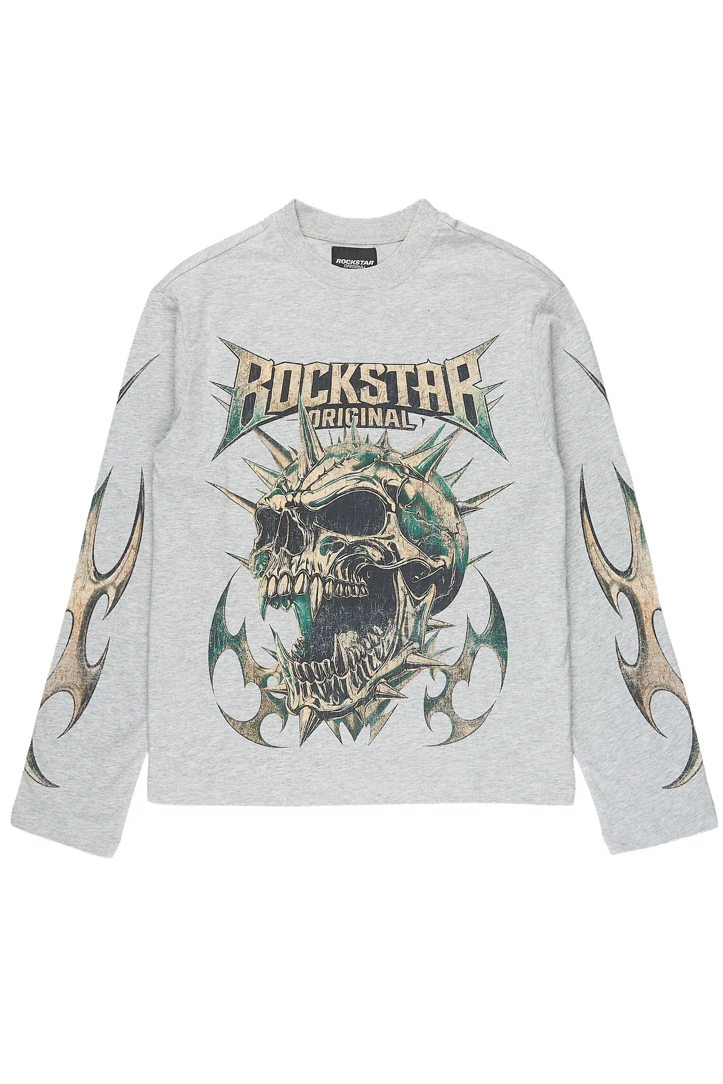 Boys Boos Heather Grey Long Sleeve Graphic T-Shirt