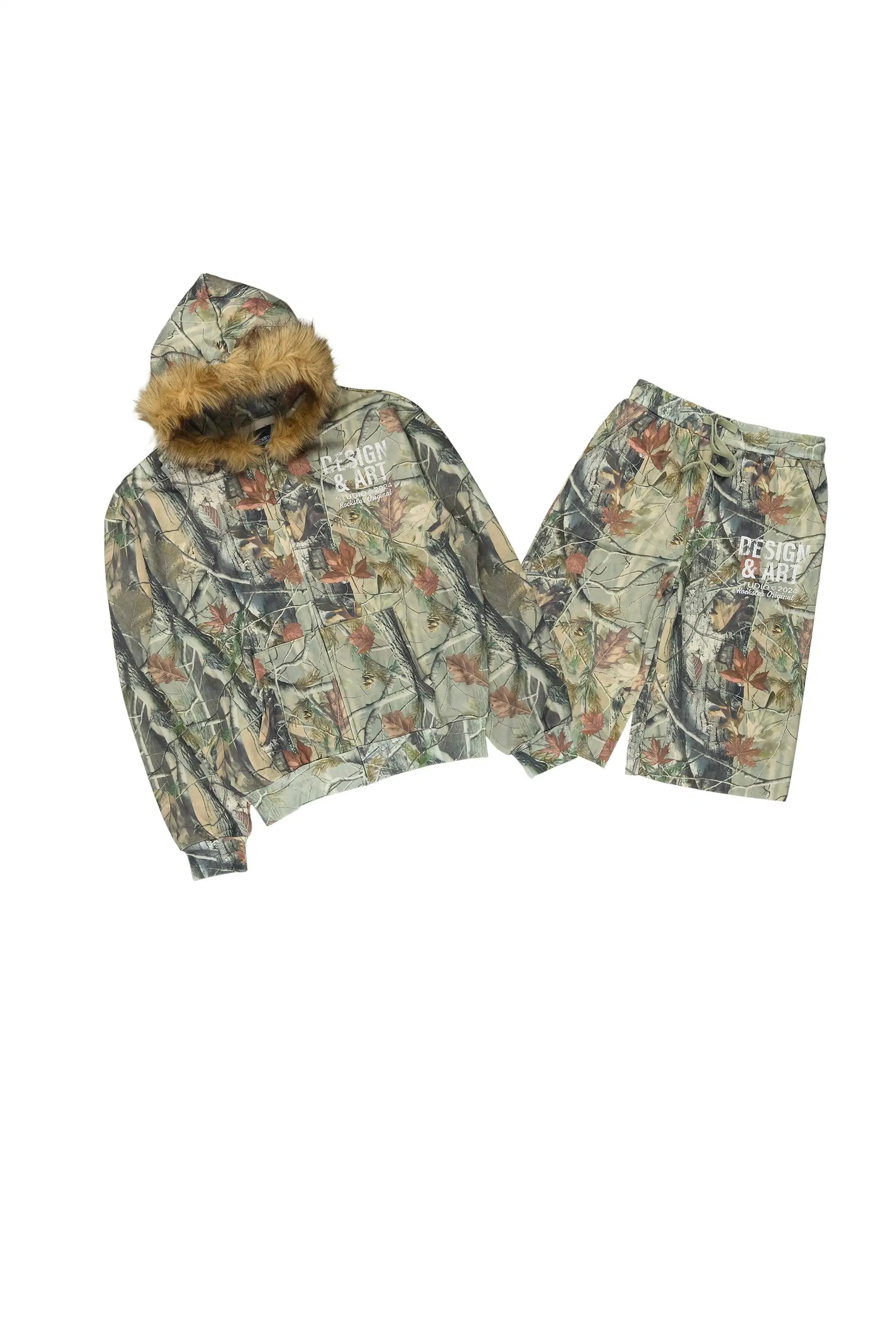 Boys Sid Tree Camo Jort Set