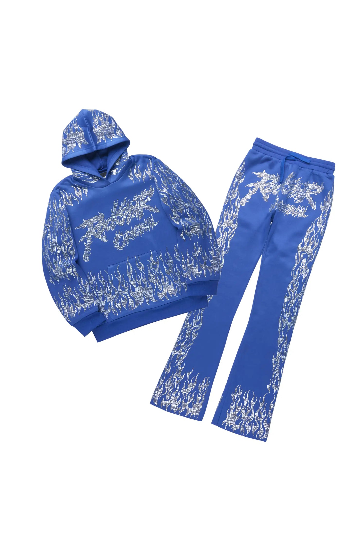 Boys Alaeno 2.0 Royal Blue Rhinestone Stacked Track Set