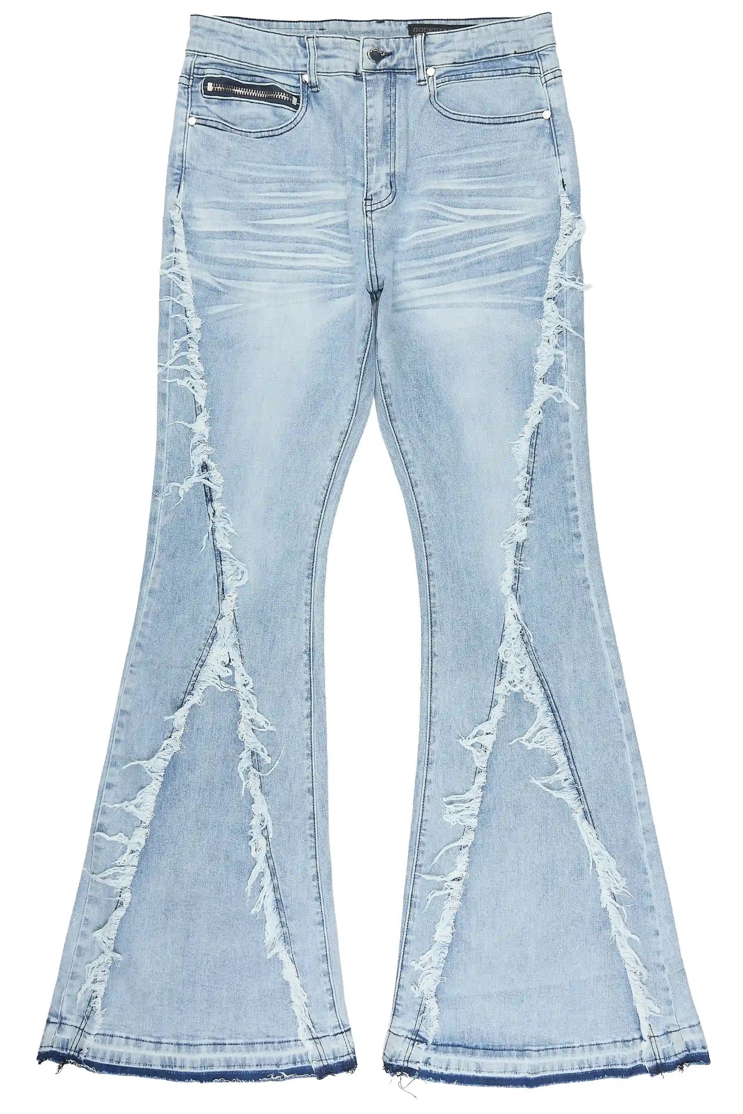 Vane Light Blue Stacked Super Flare Jean