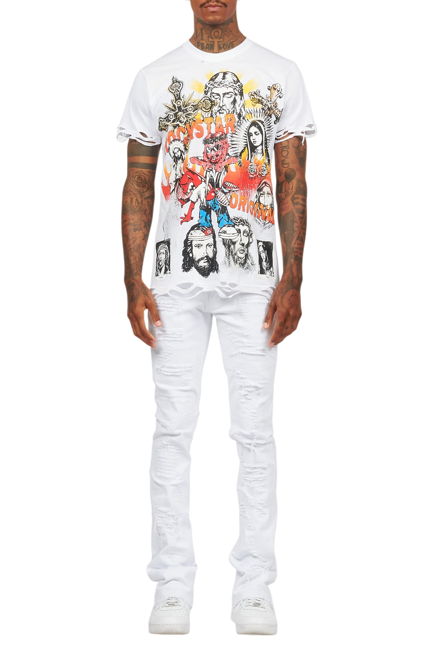 Axion White Graphic T-Shirt