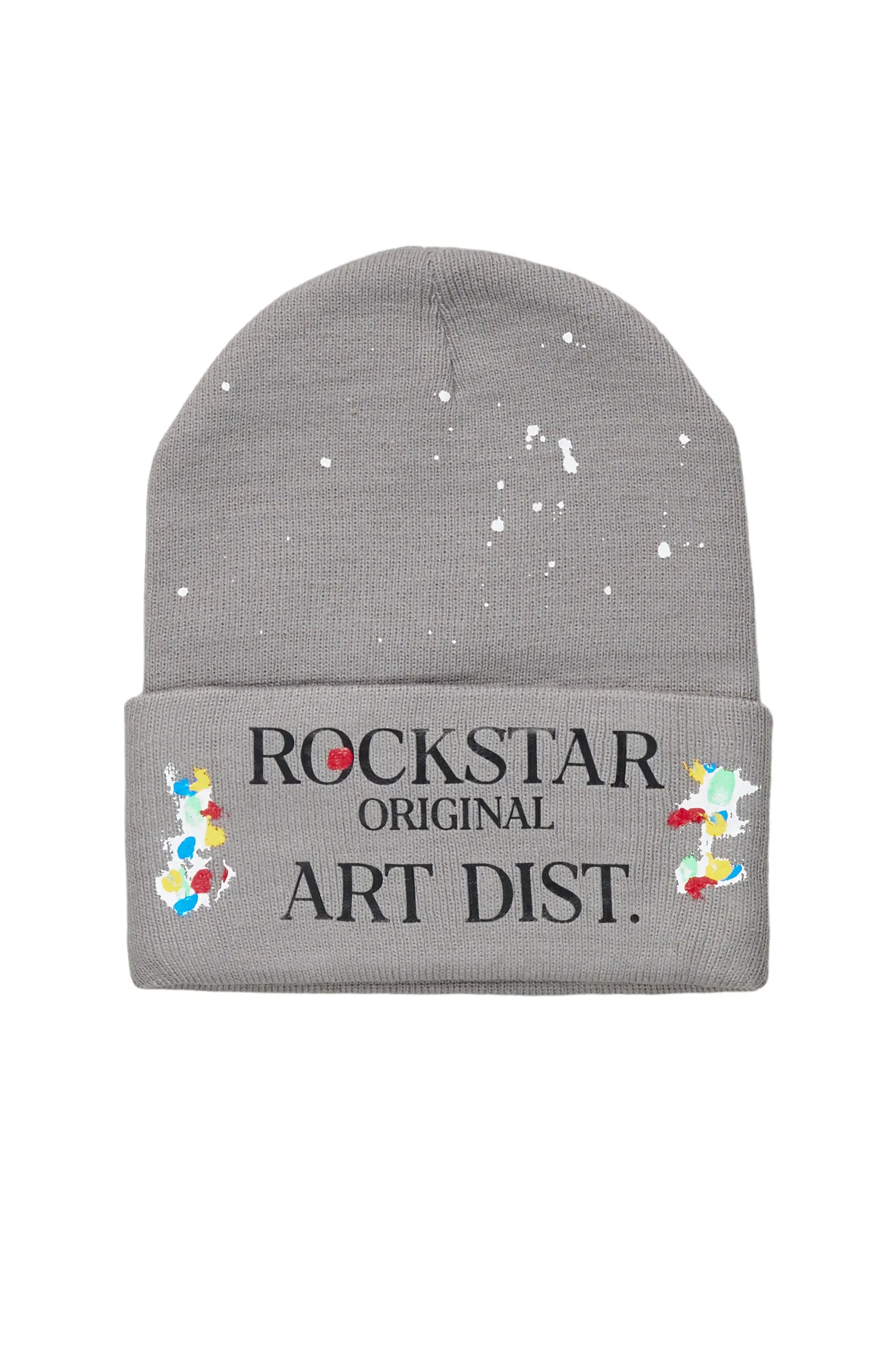 Axelly Grey Graphic Beanie