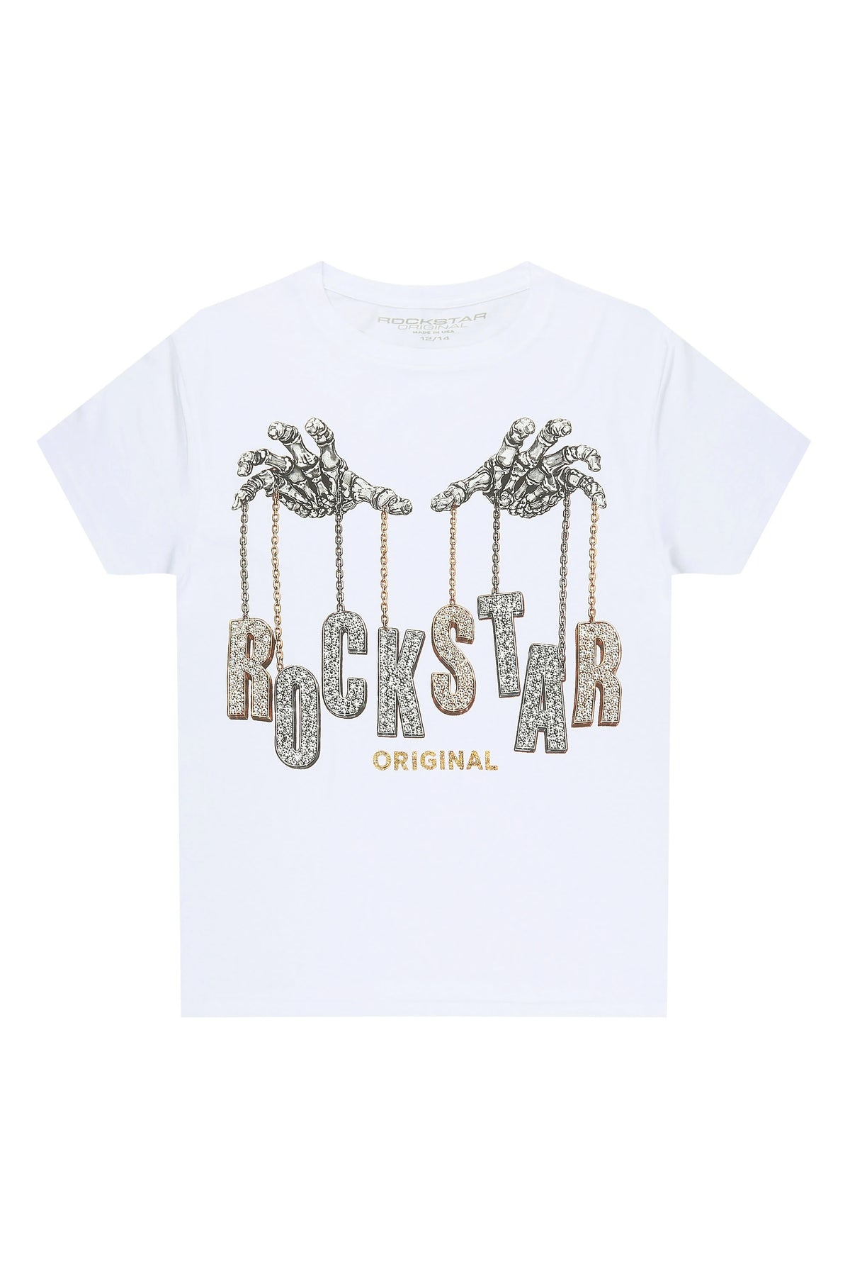 Boys Hicks White Graphic T-Shirt