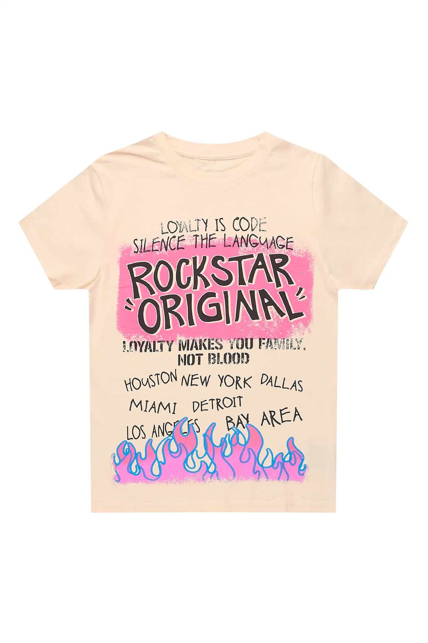 Boys Beno Beige Graphic T-Shirt