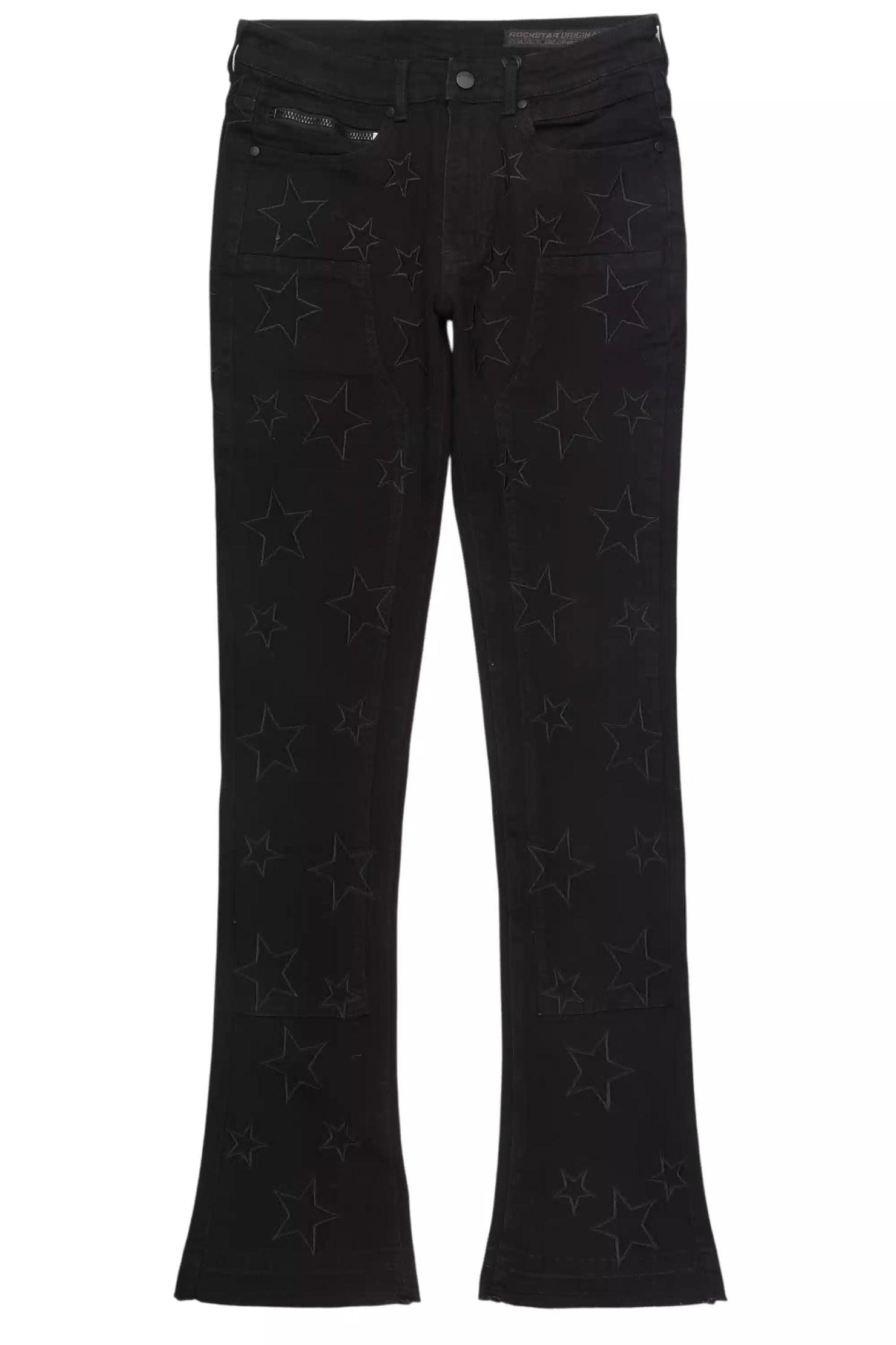 Starship Black Stacked Flare Jean