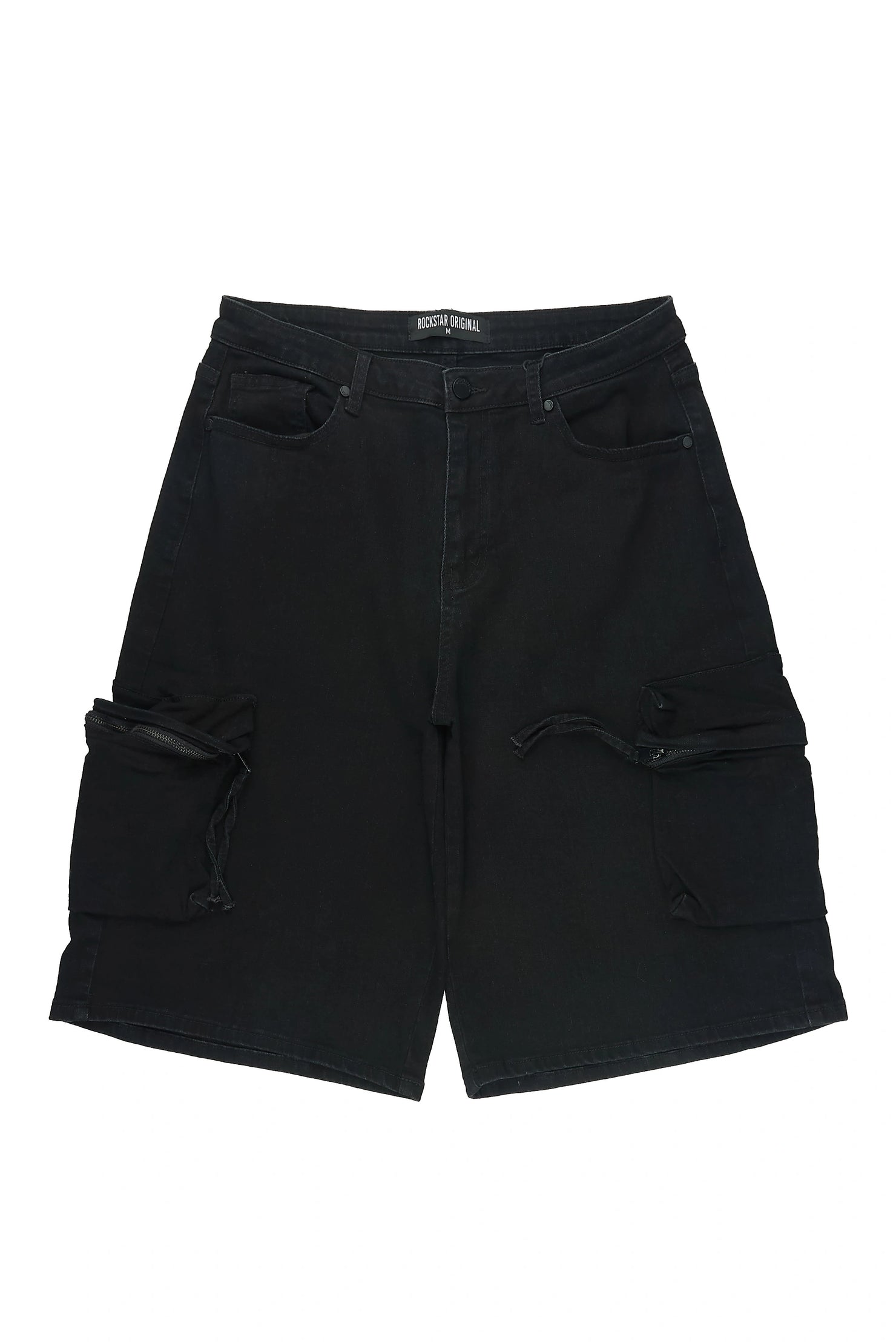 Renia Black Denim Jort