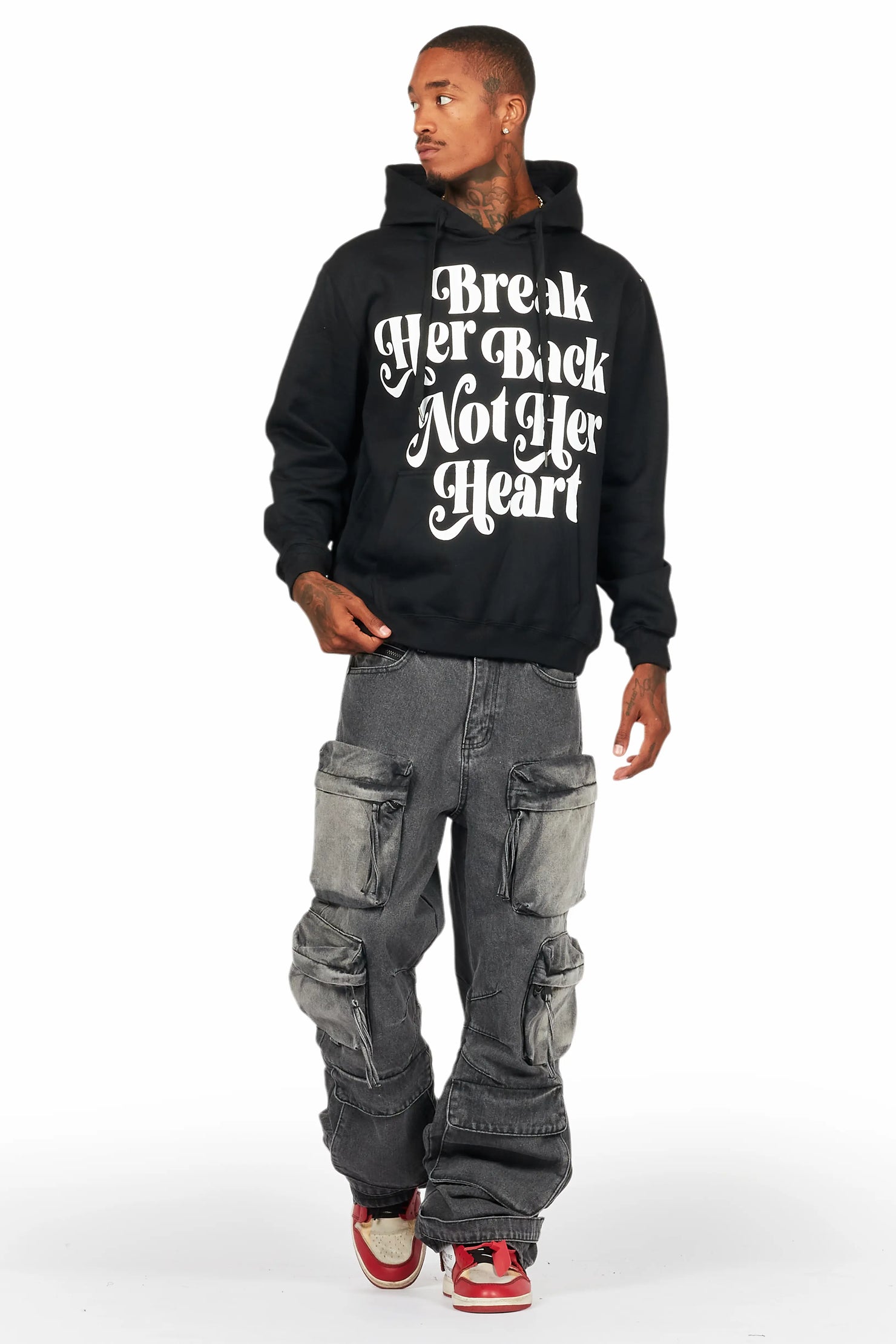 Lenz Black Baggy Fit Jean