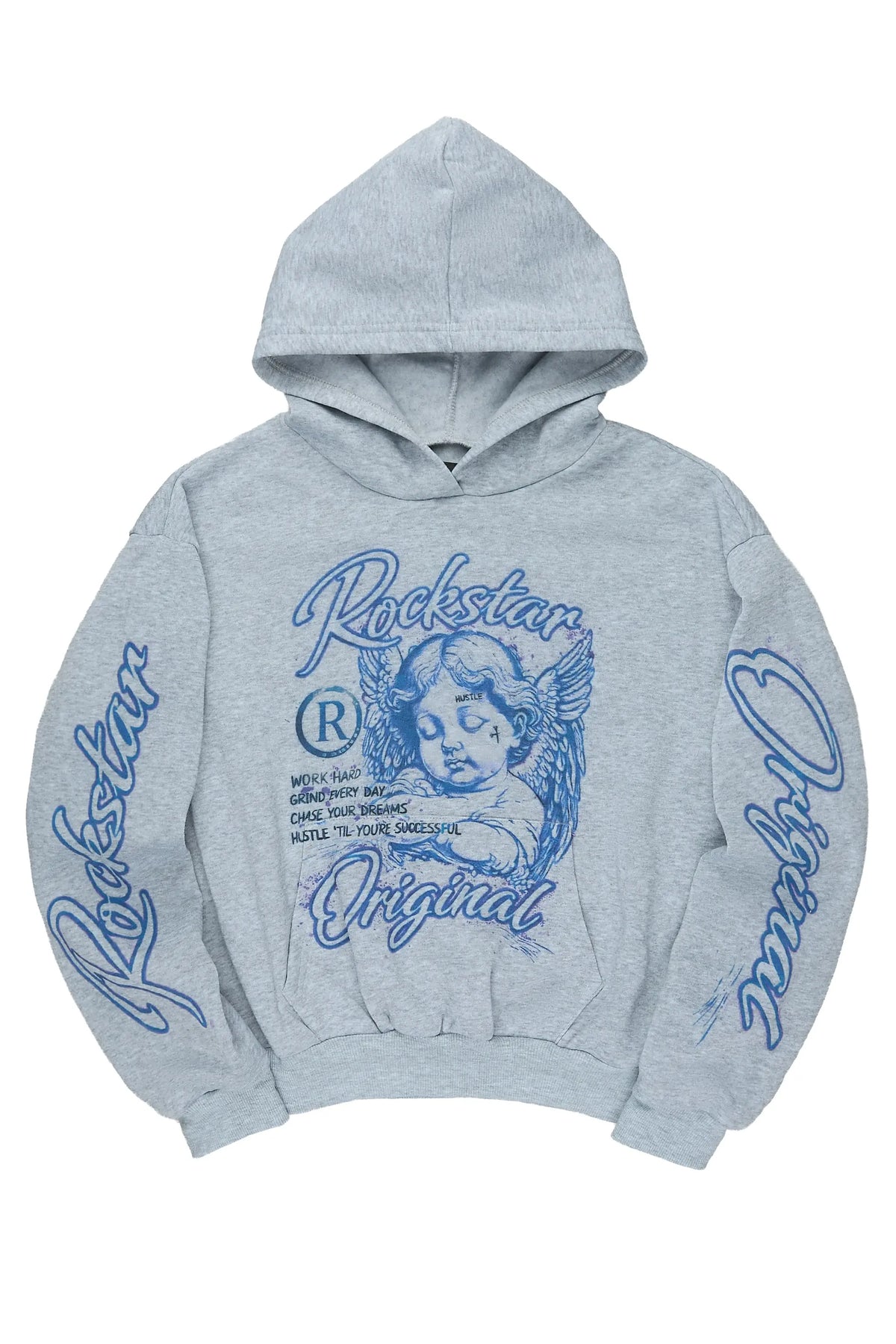 Girls  Tyca Heather Grey Graphic Hoodie