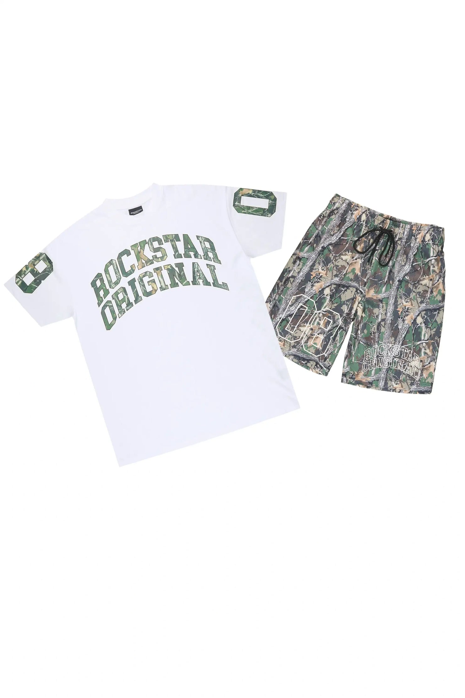 Desiero Green Camo T-Shirt Short Set
