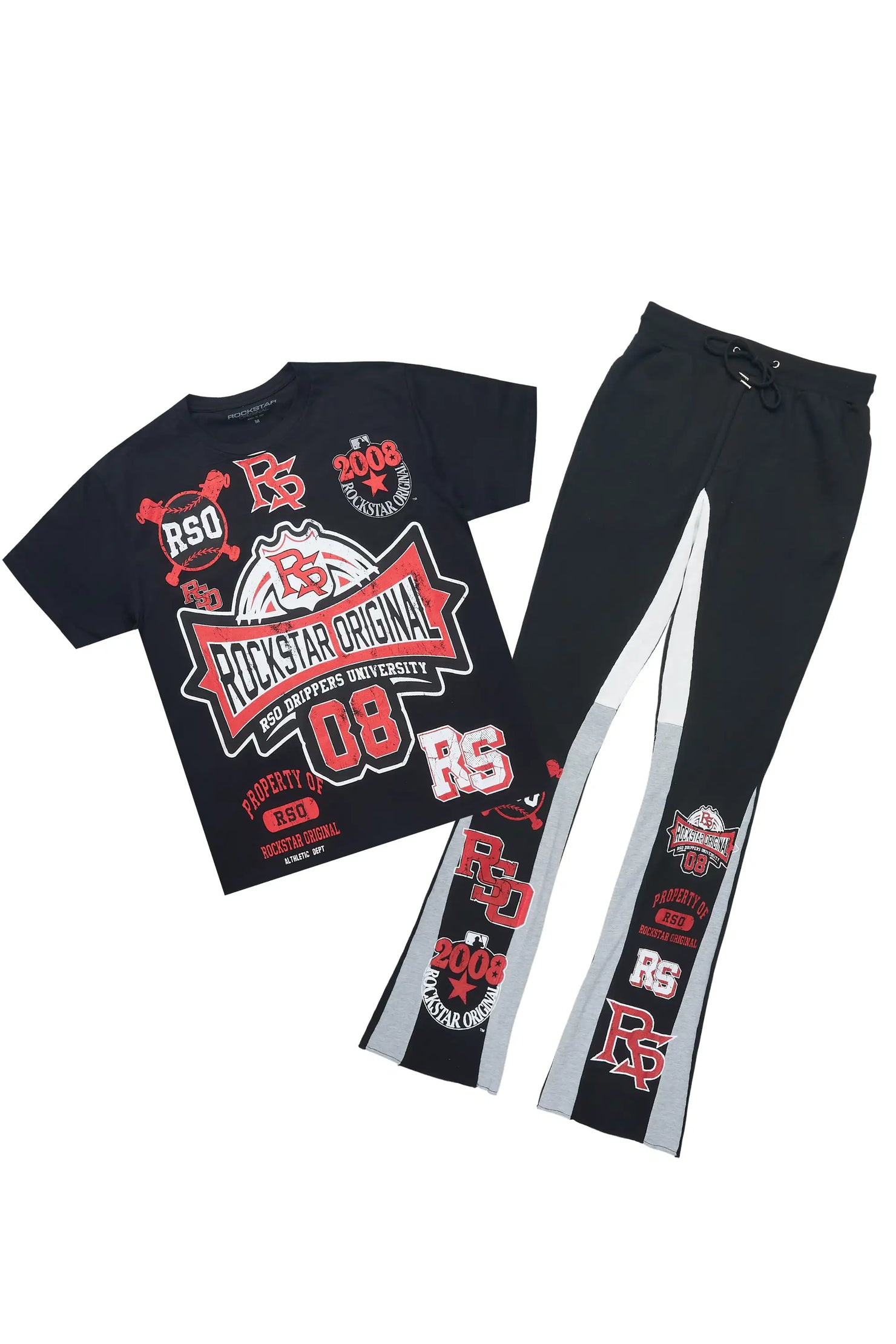 Mavrix Black T-Shirt/Relaxed Track Set
