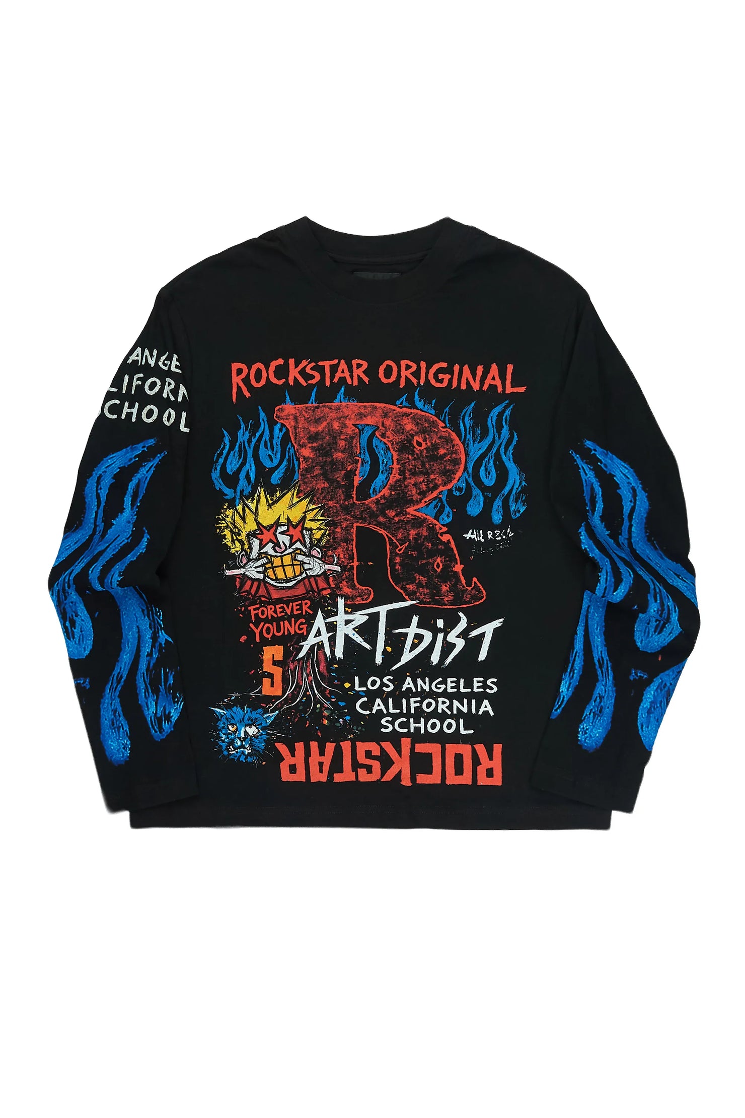 Boys Uli Black Long Sleeve Graphic T-Shirt